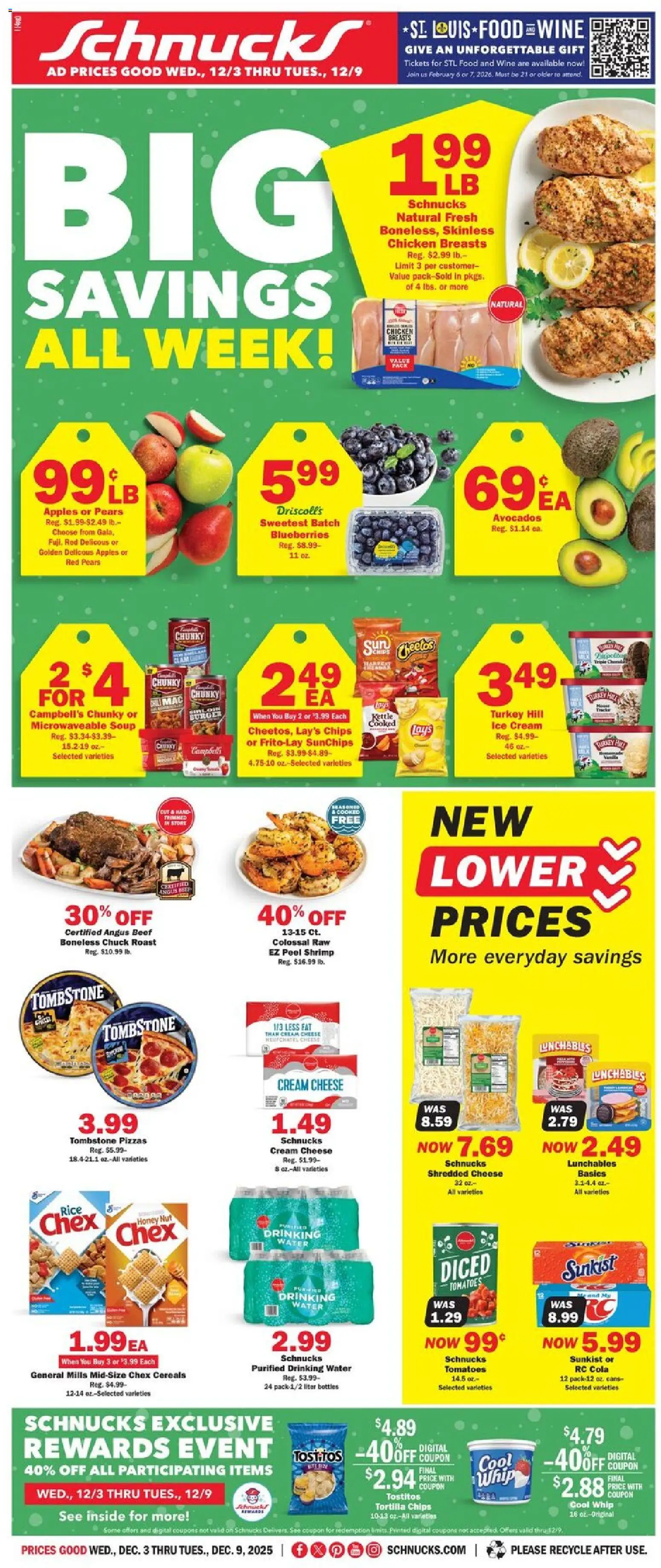 Schnucks Weekly Print Ad - IL - page 1- valid from 12/03/2025