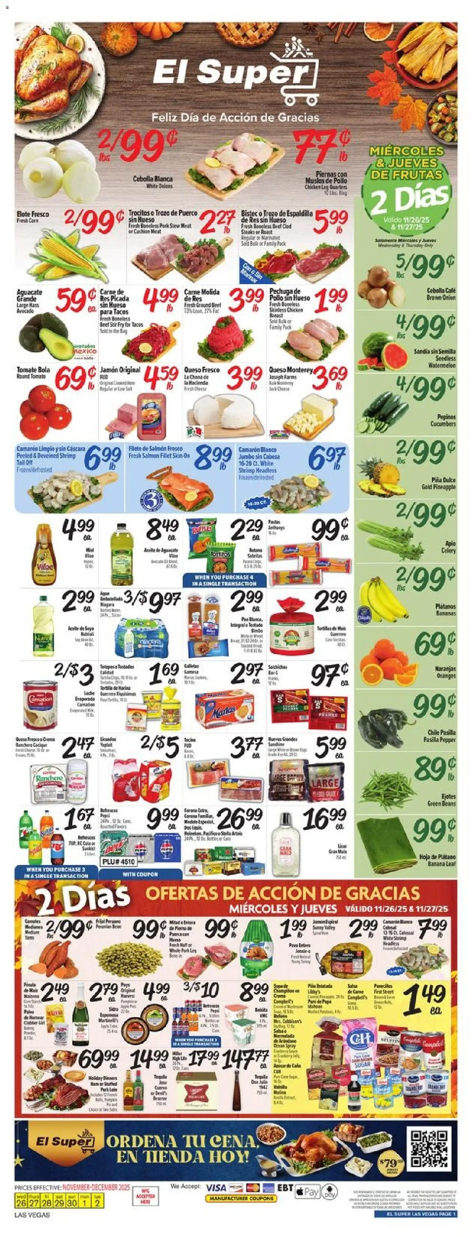 El Super Weekly Ad - NV - page 1- valid from 11/26/2025