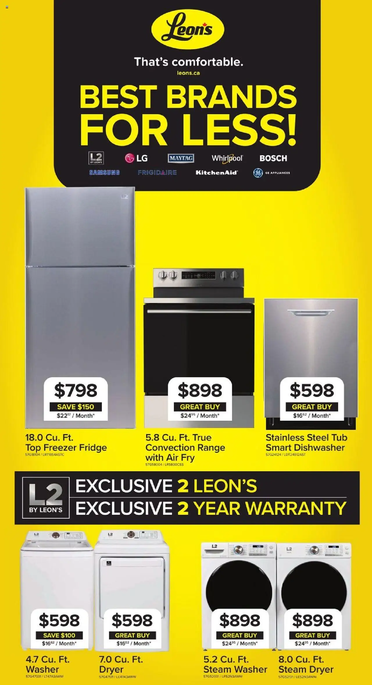 Leon's flyer - BBFL Appliances - page 1- valid from Oct 9, 2025