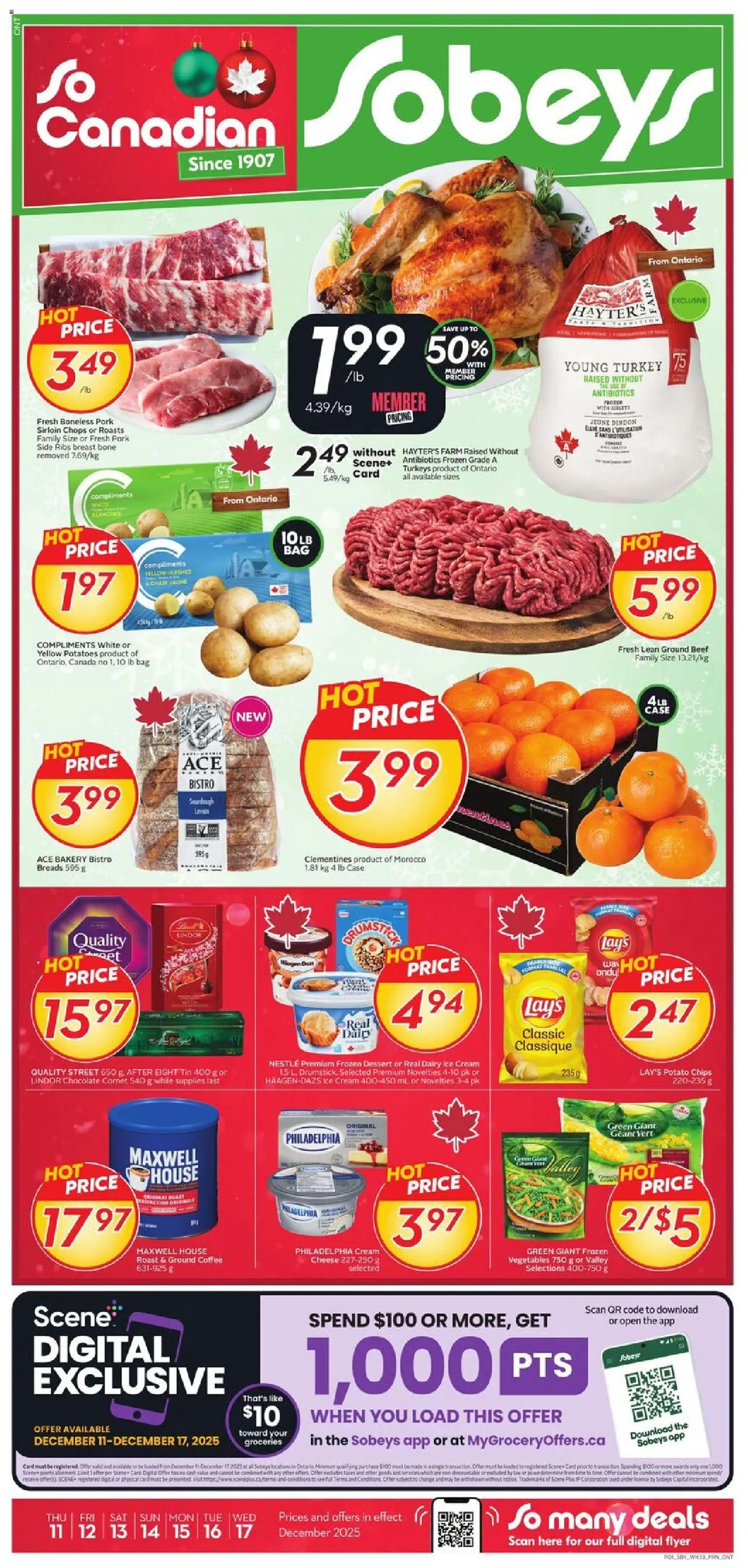 Sobeys weekly flyer / circulaire - page 1- valid from Dec 11, 2025