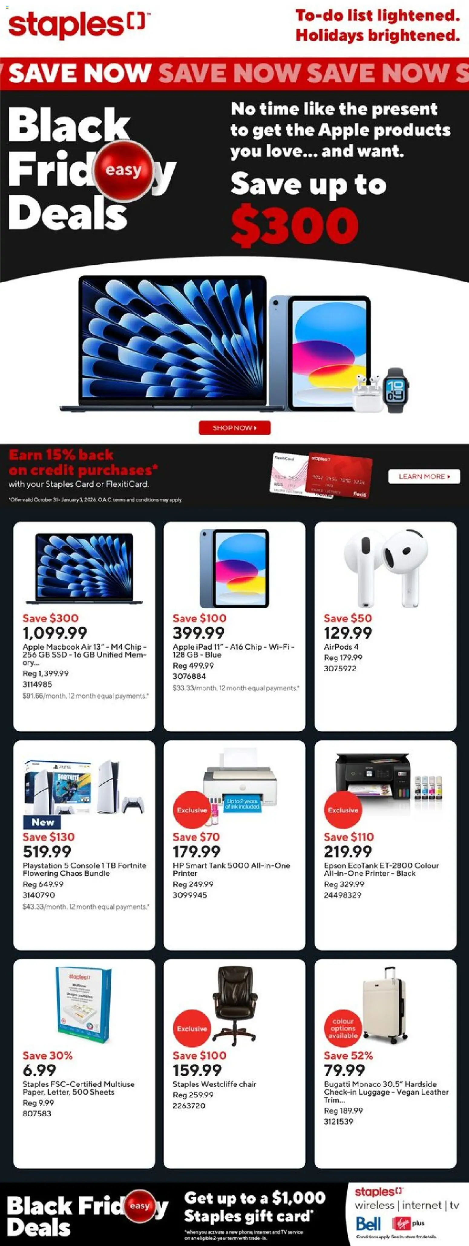 Staples - Black Friday  - page 1- valid from Nov 21, 2025