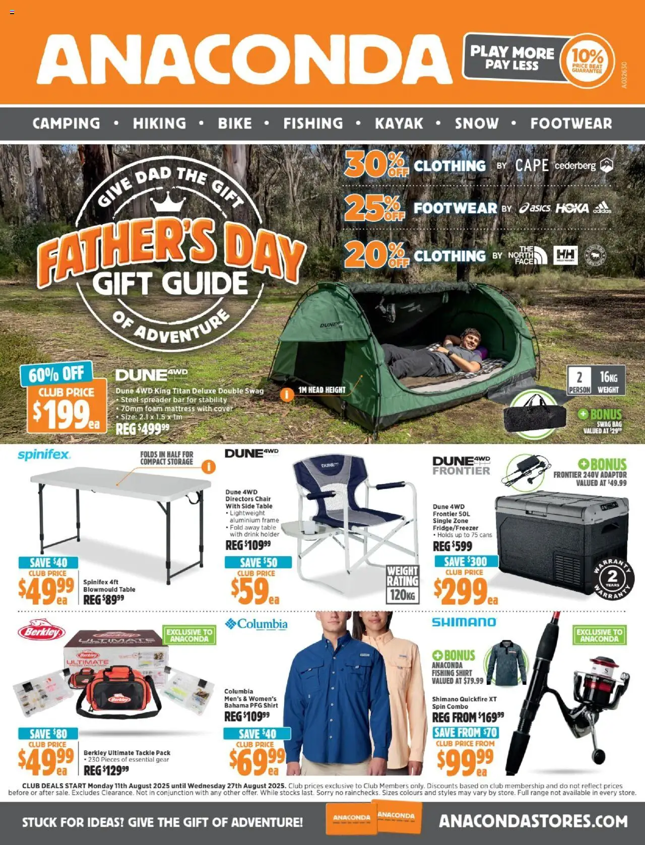 Anaconda Catalogue - page 1- valid from 11/08/2025