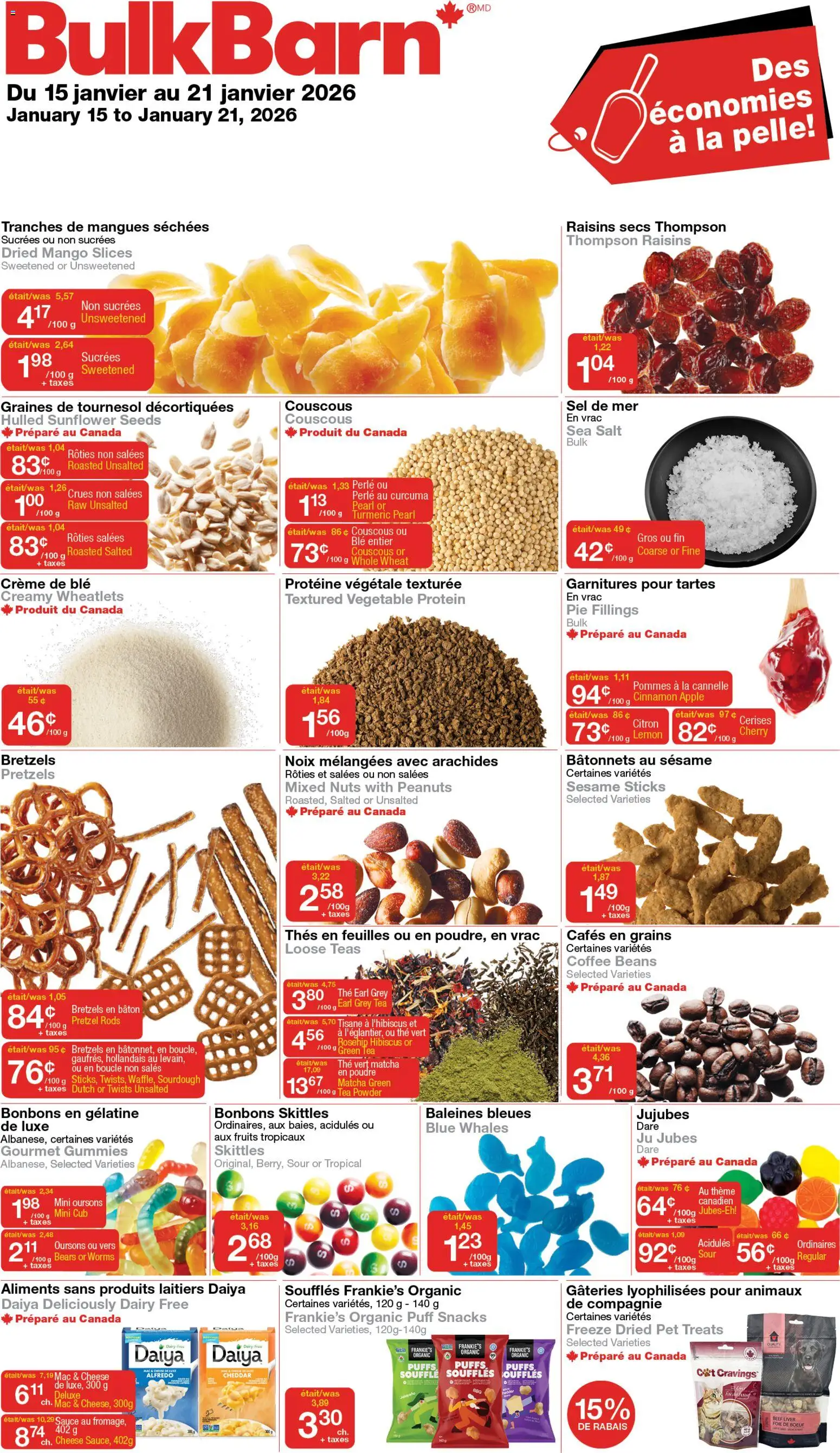 Bulk Barn weekly flyer / circulaire - page 1- valid from Jan 15, 2026