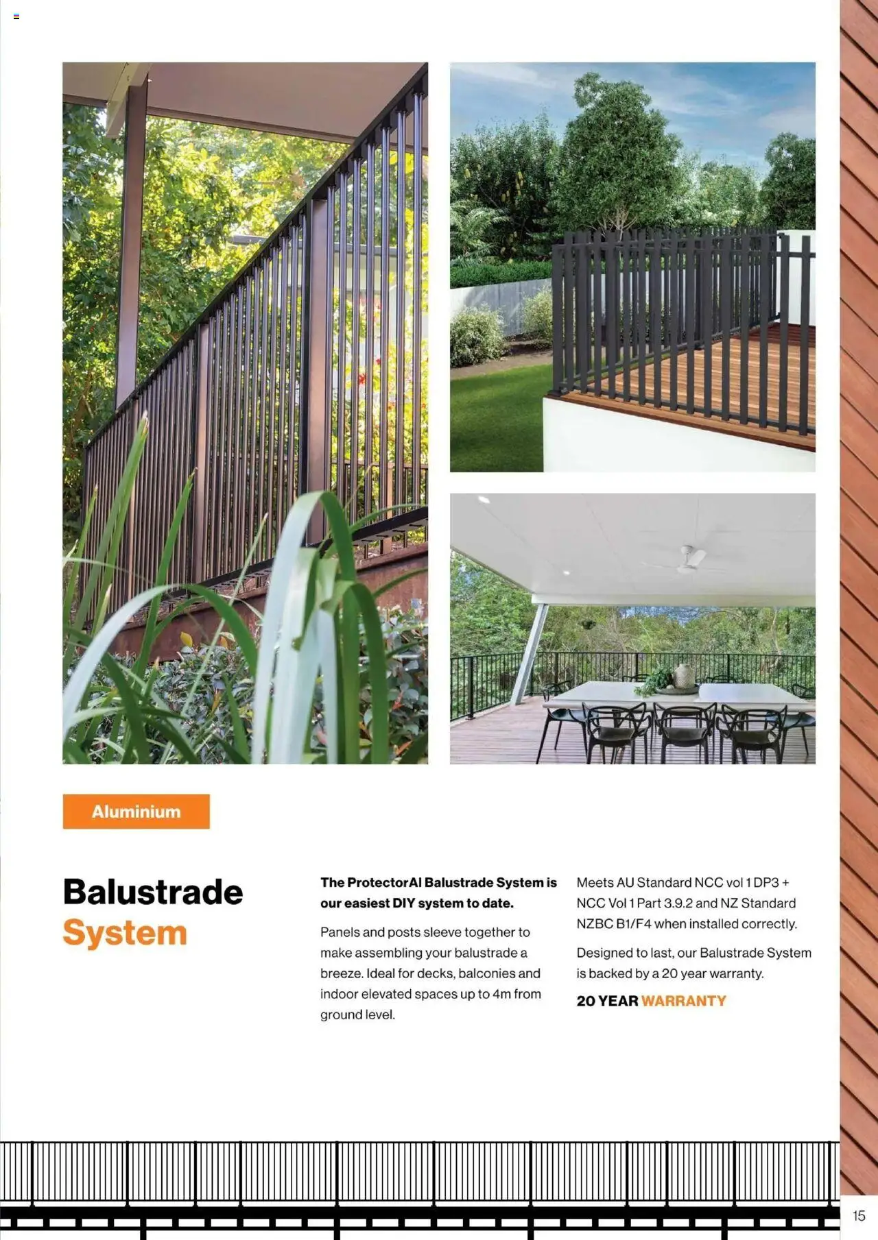 Bunnings Warehouse - Protectoral Aluminium and Glass Fencing Brochure - page 15- valid from 22/09/2025