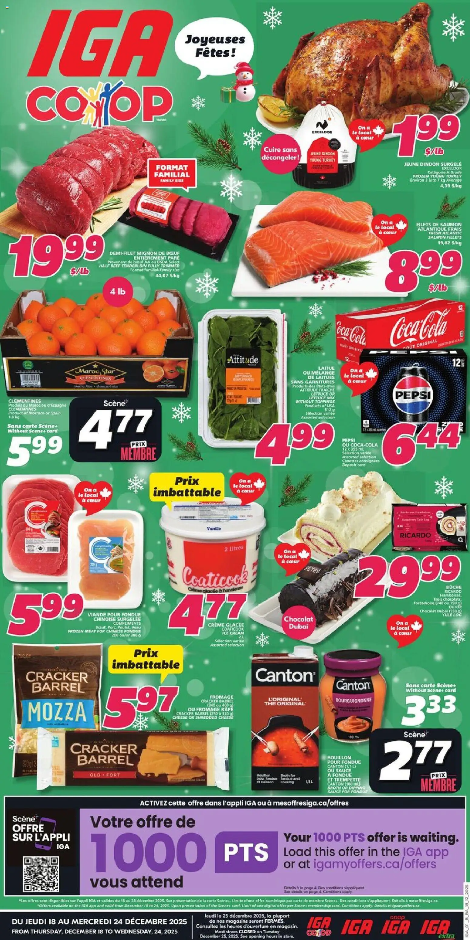 IGA weekly flyer / circulaire - page 1- valid from Dec 18, 2025