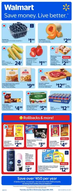Preview Walmart weekly flyer valid from Jul 31, 2025