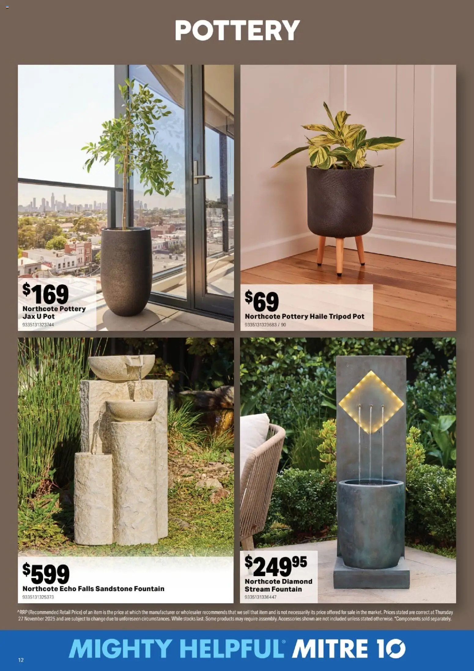 Mitre 10  Catalogue  - page 12- valid from 07/01/2026