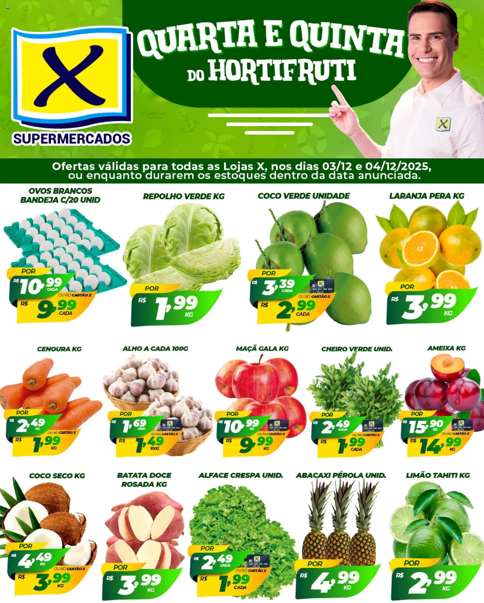 X Supermercados - Ofertas Hortifruti - página 1- válido a partir de 03/12/2025
