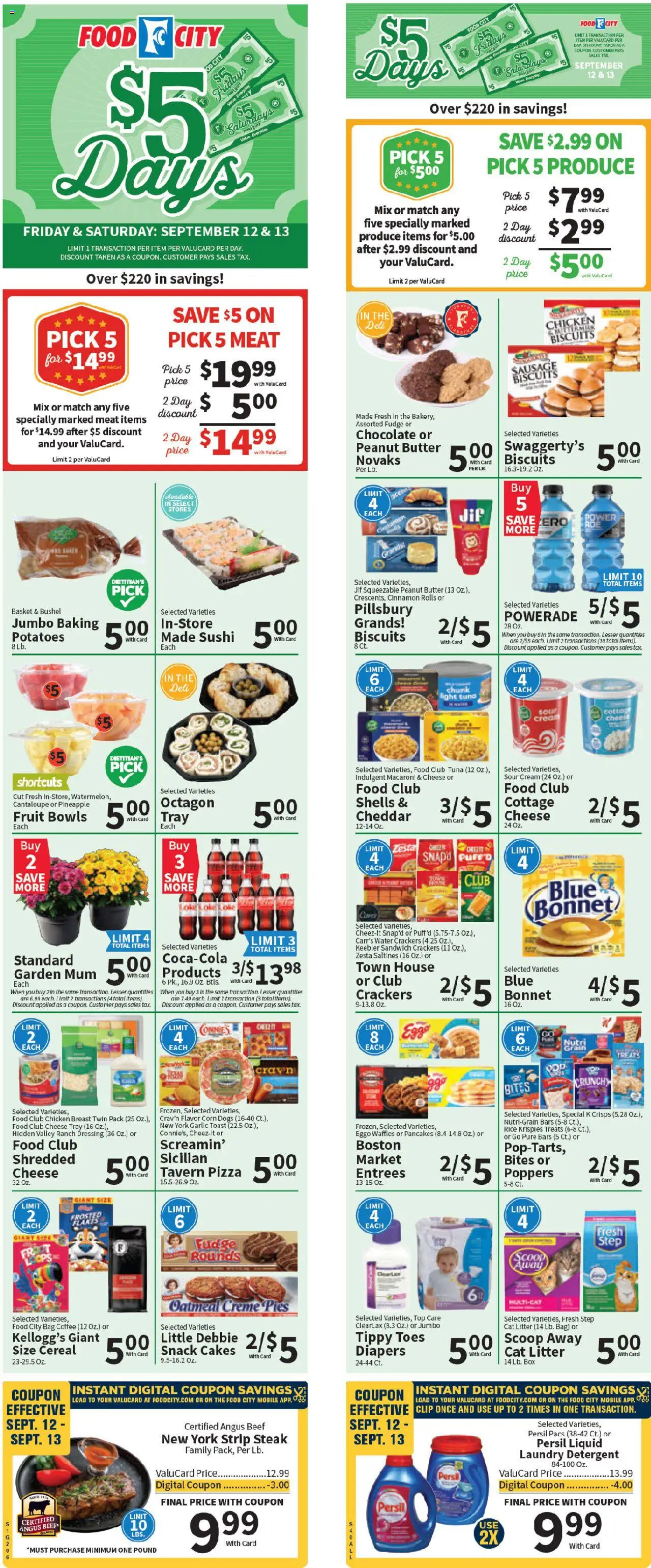 Food City Weekly Ad - page 1- valid from 09/10/2025