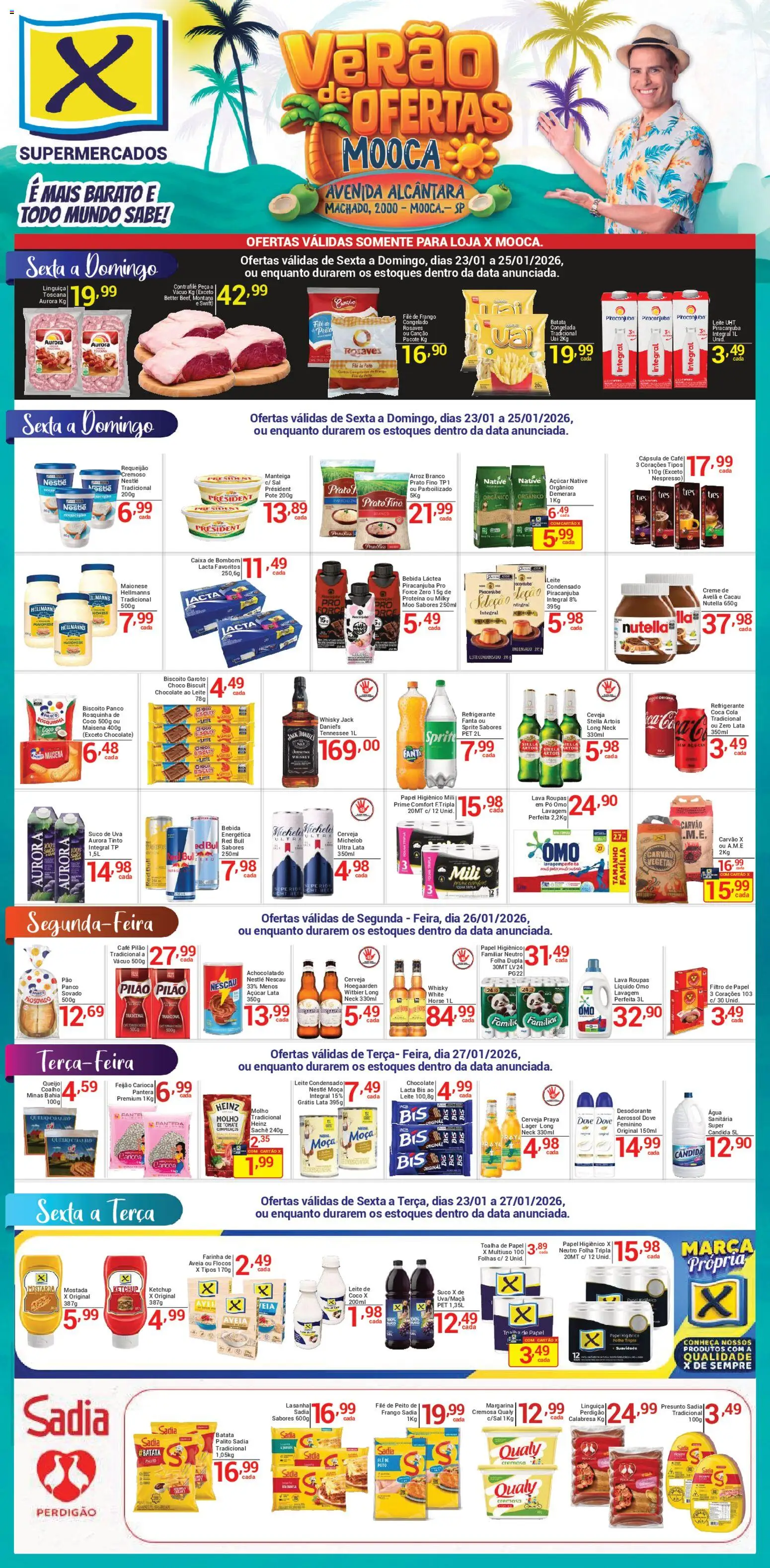 X Supermercados - Ofertas da semana  - página 1- válido a partir de 23/01/2026
