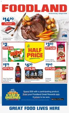 Foodland catalogue preview - valid from 30/07/2025