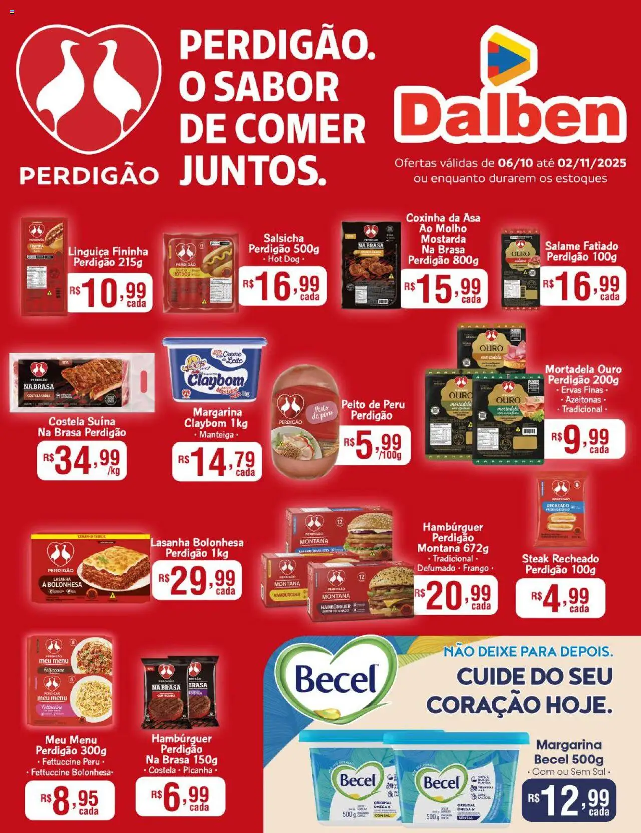 Supermercado Dalben - Ofertas Perdigão - página 1- válido a partir de 06/10/2025
