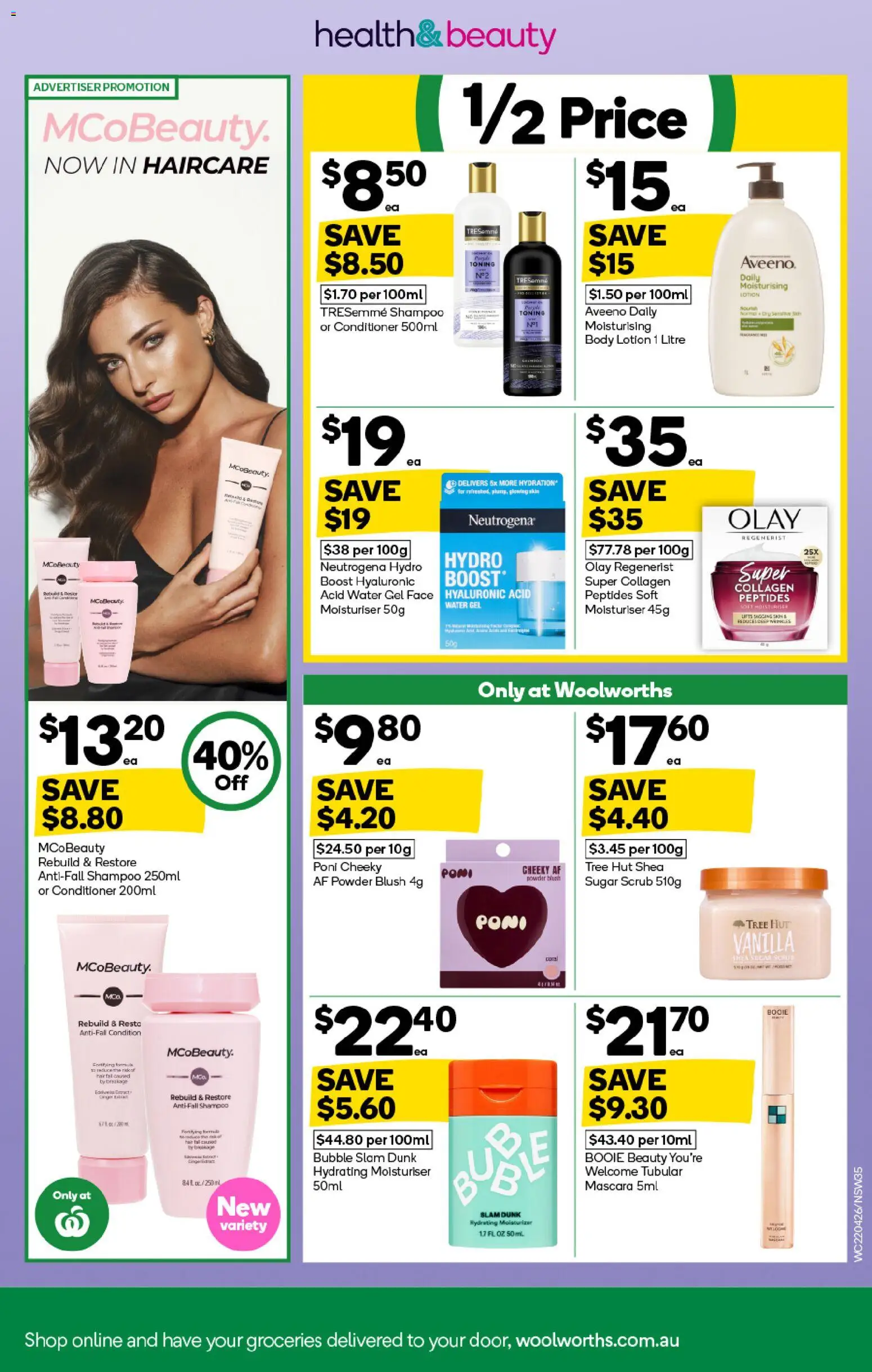 Woolworths catalogue  - page 35- valid from 22/04/2026