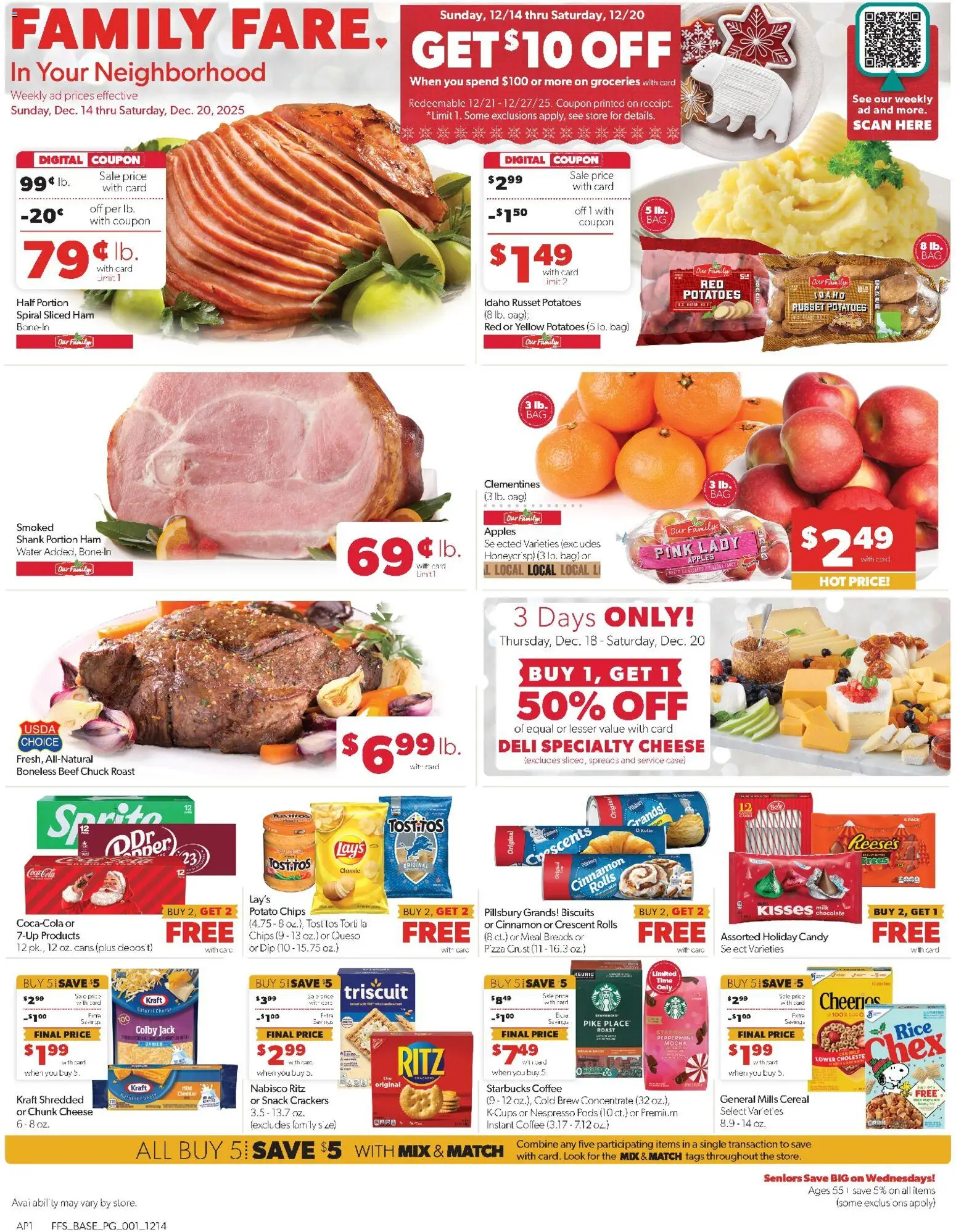 Family Fare Weekly Ad - page 1- valid from 12/14/2025