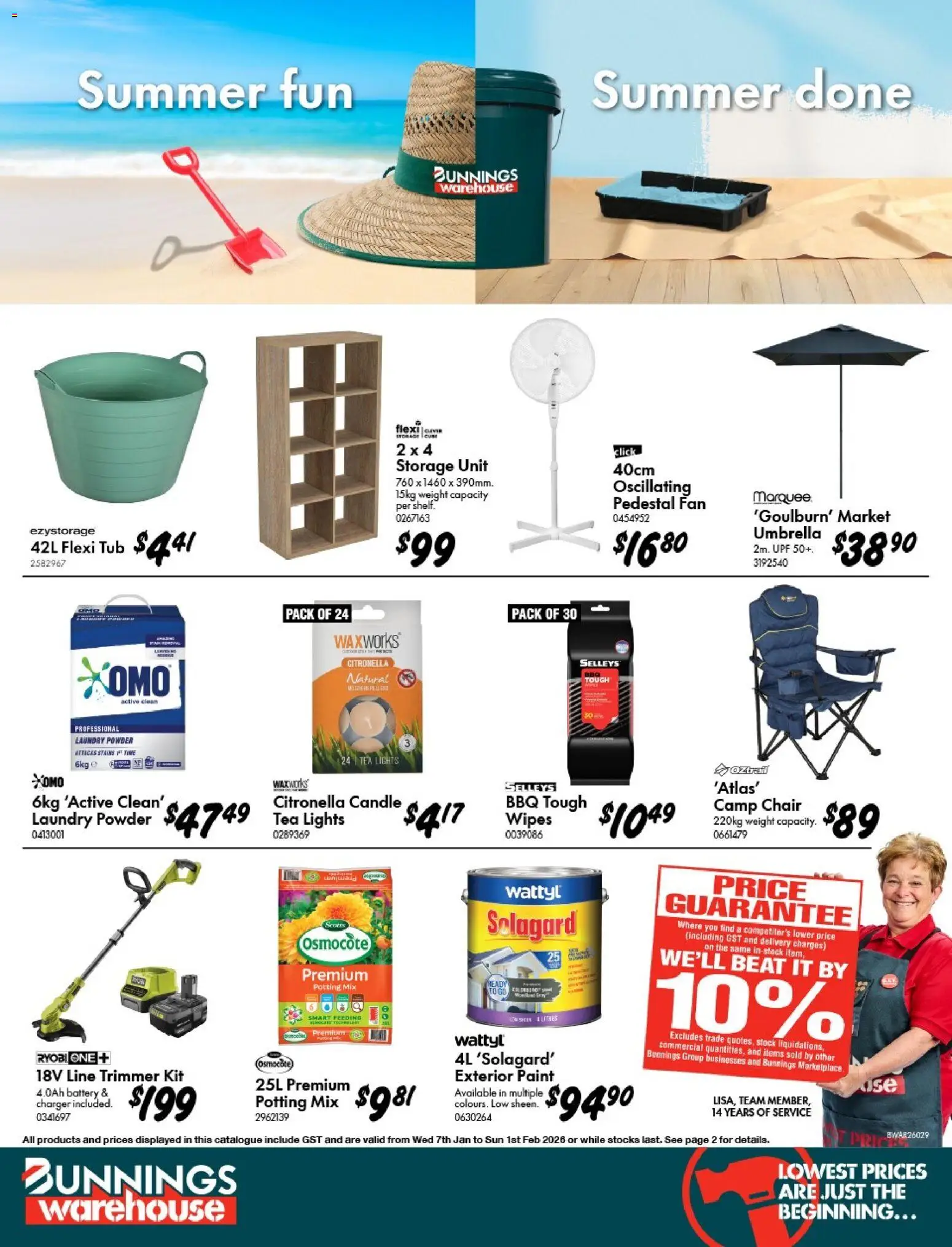 Bunnings Warehouse Summer Fun Summer Done Catalogue - page 1- valid from 07/01/2026