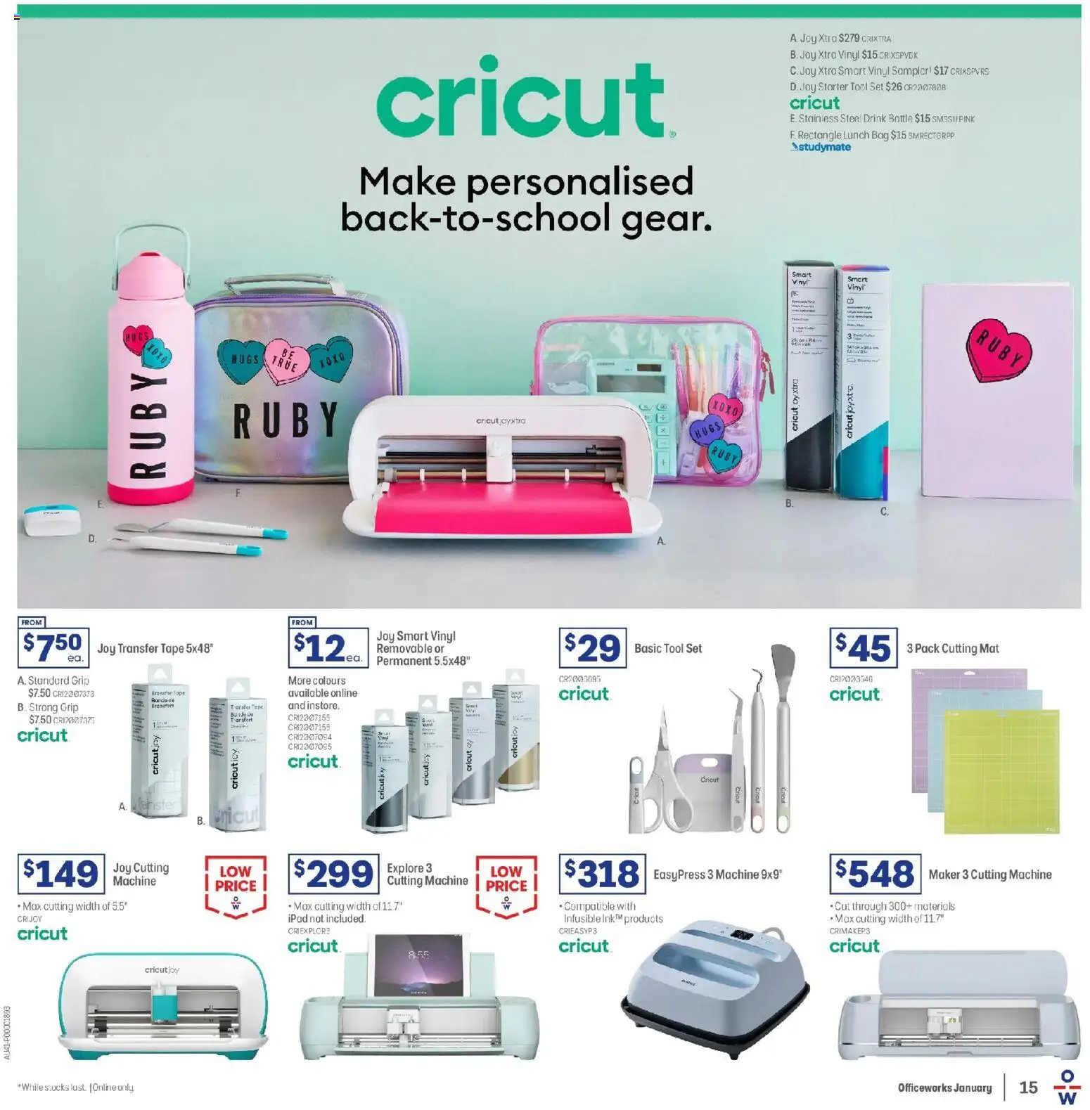 Officeworks  Catalogue  - page 15- valid from 01/01/2026