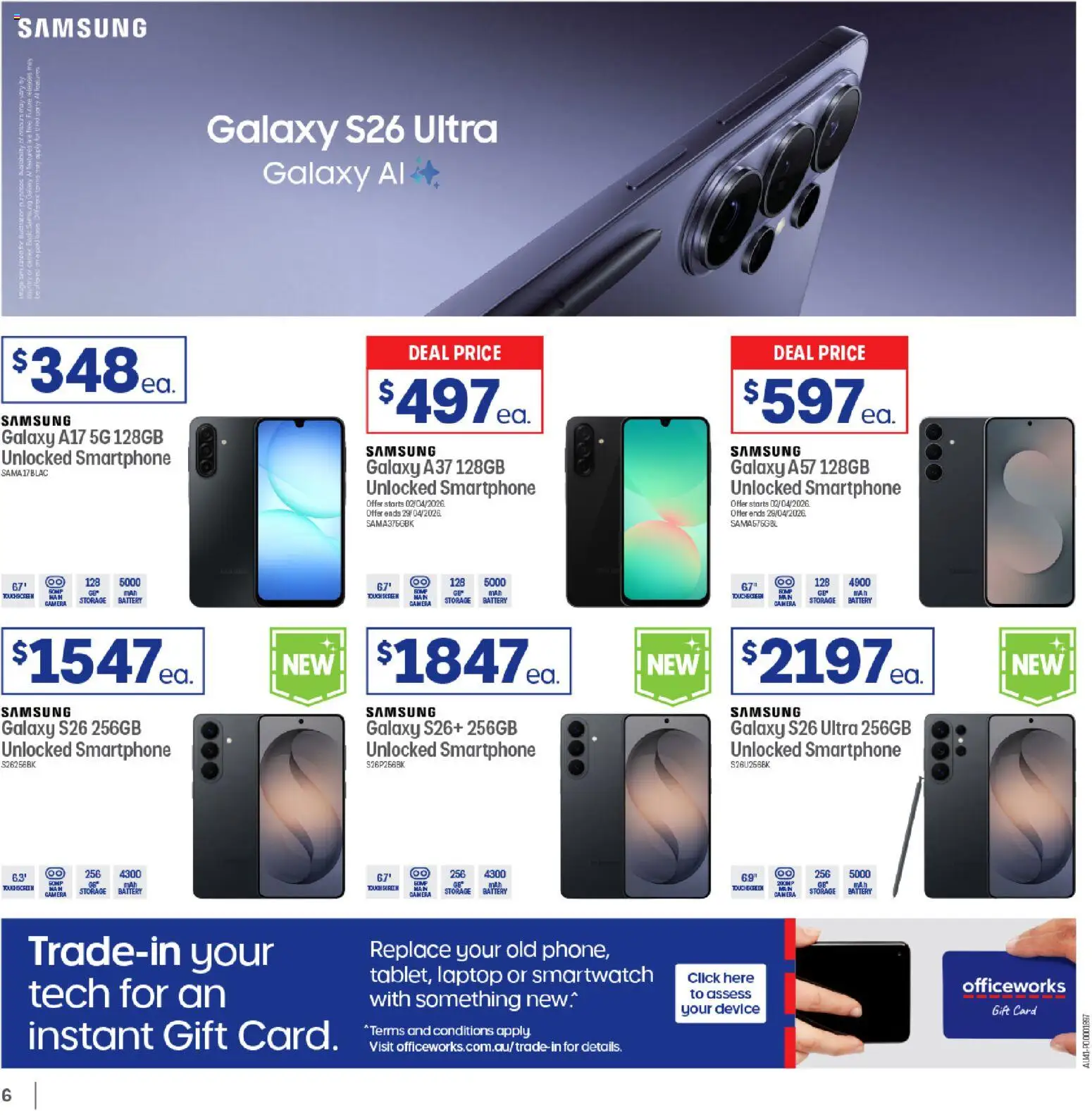 Officeworks catalogue  - page 6- valid from 31/03/2026