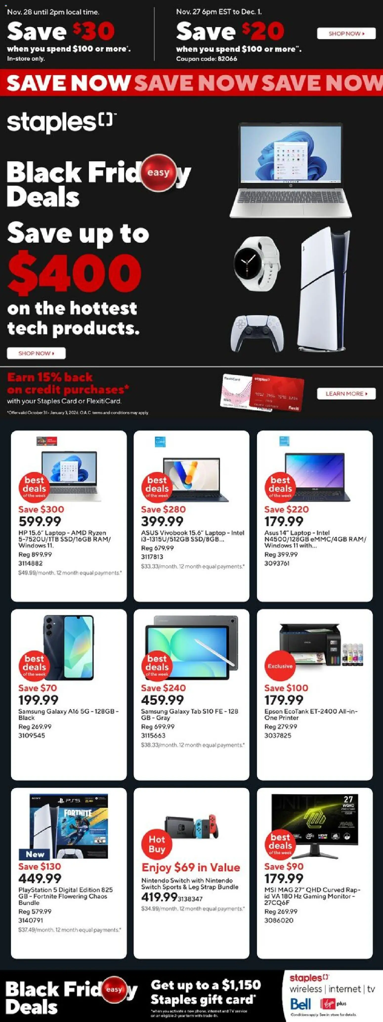 Staples - Black Friday  - page 1- valid from Nov 28, 2025