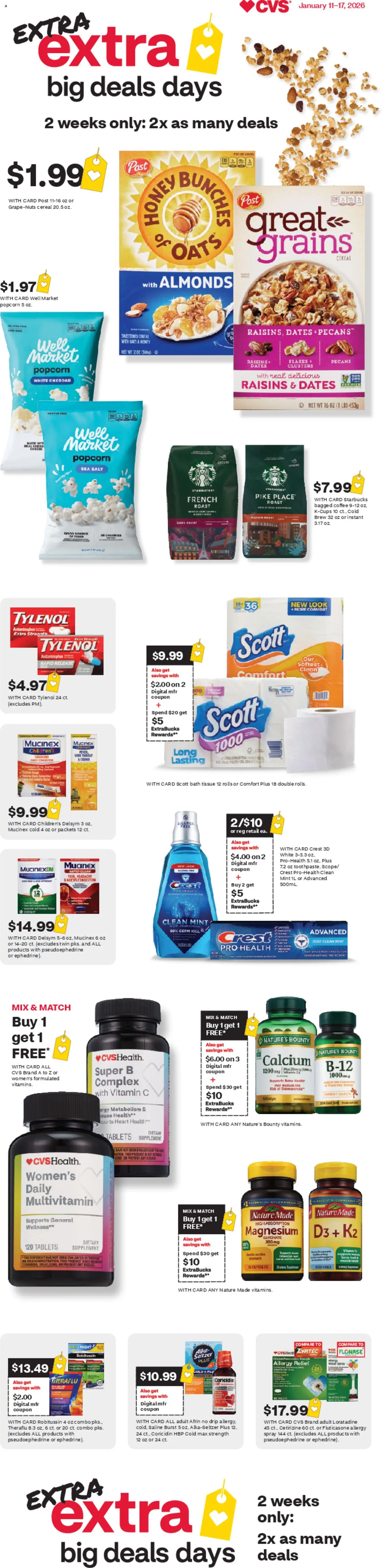 CVS Pharmacy Weekly Ad - WV - page 1- valid from 01/11/2026