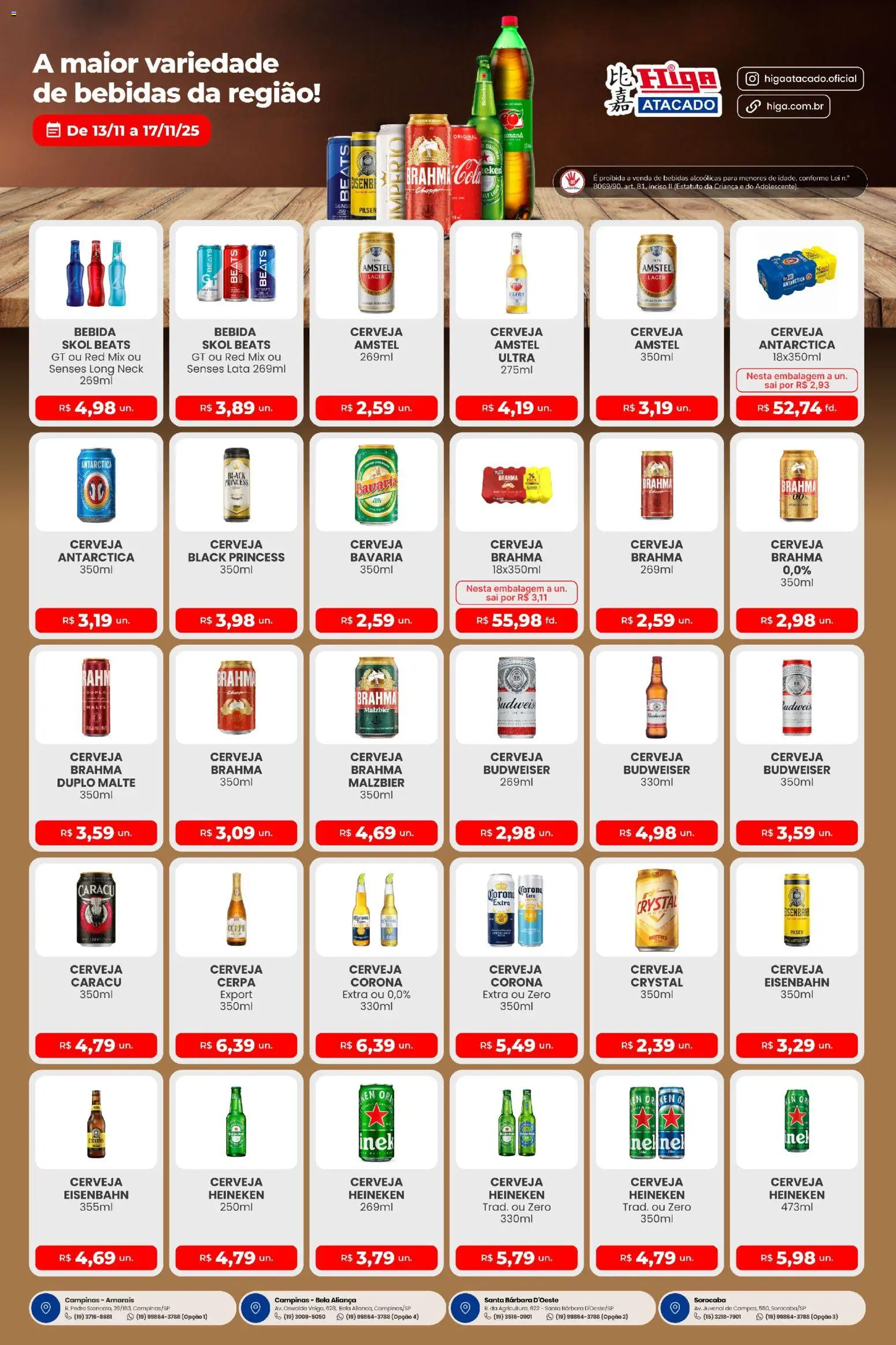 Higa Atacado - Ofertas Festival de Bebidas - página 1- válido a partir de 13/11/2025
