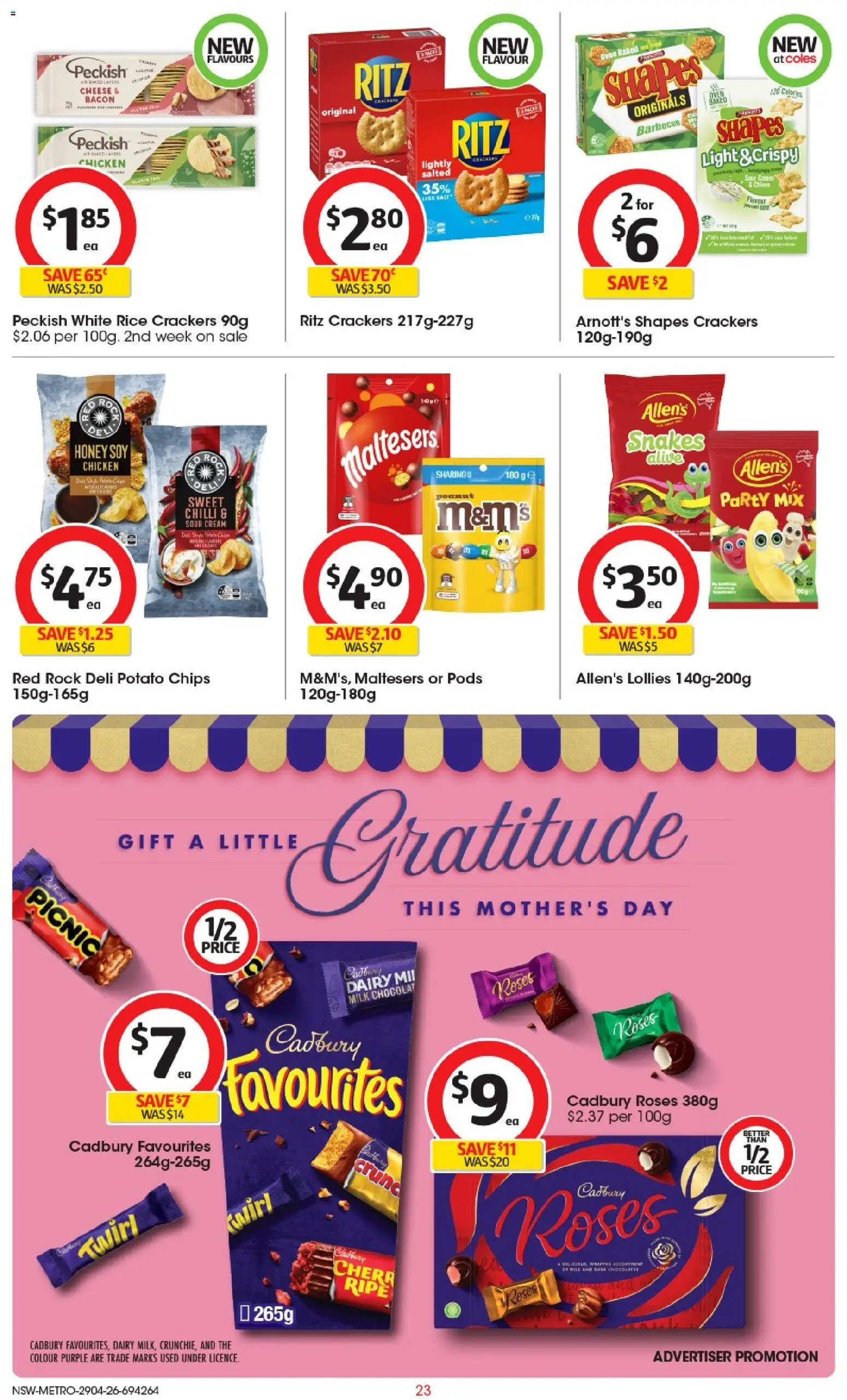 Coles catalogue  - page 23- valid from 29/04/2026