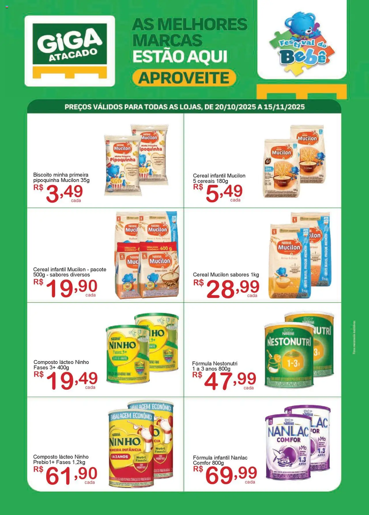 GIGA Atacado - Ofertas Festival do Bebê - página 1- válido a partir de 20/10/2025
