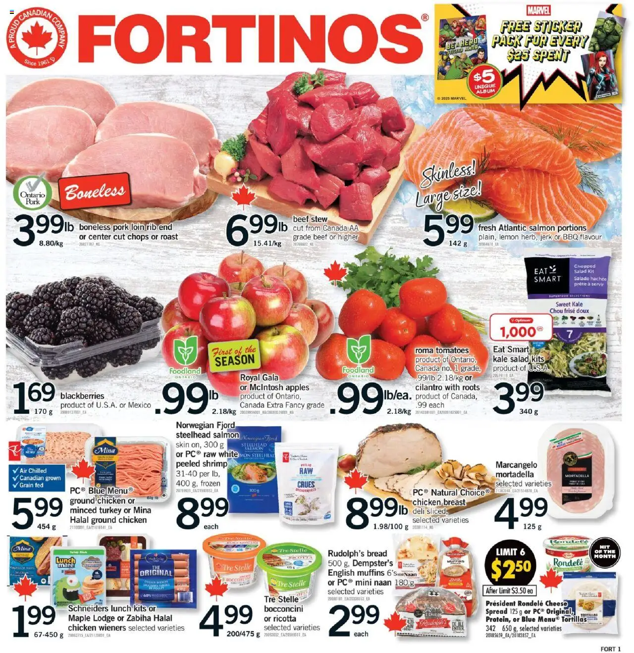 Fortinos weekly flyer / circulaire - page 1- valid from Sep 11, 2025