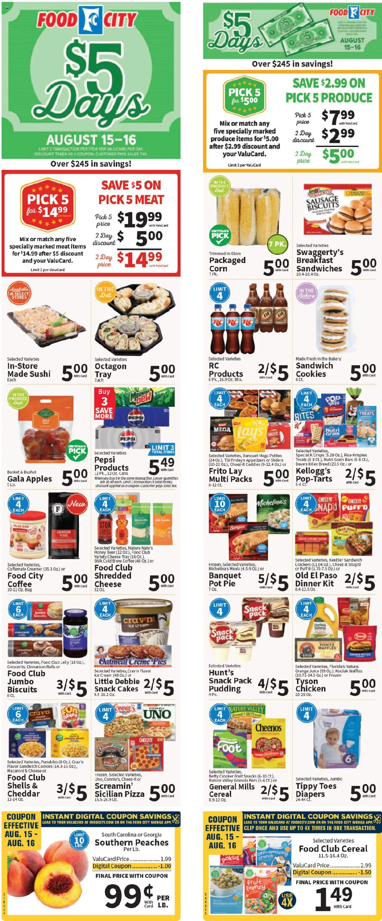 Food City Weekly Ad - page 1- valid from 08/13/2025