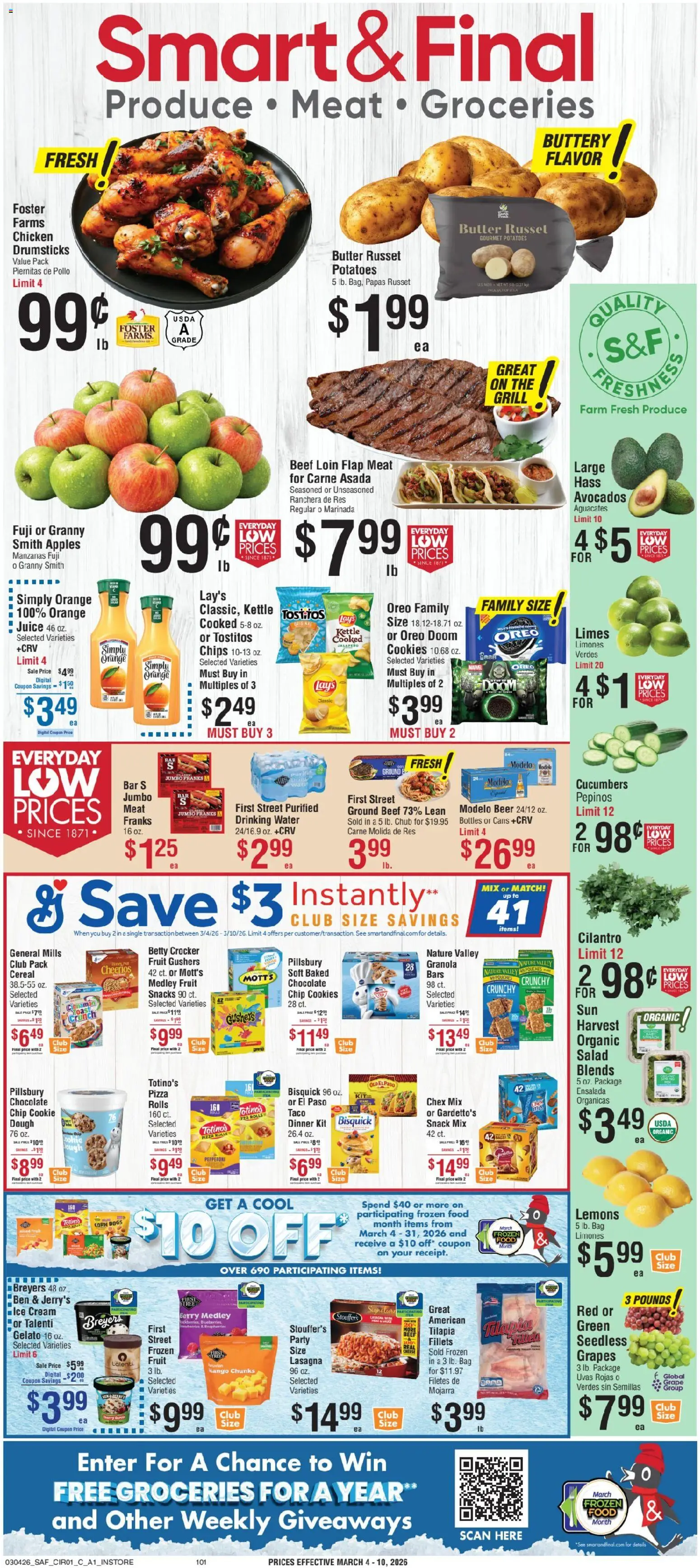 Smart & Final Weekly Ad - page 1- valid from 03/04/2026