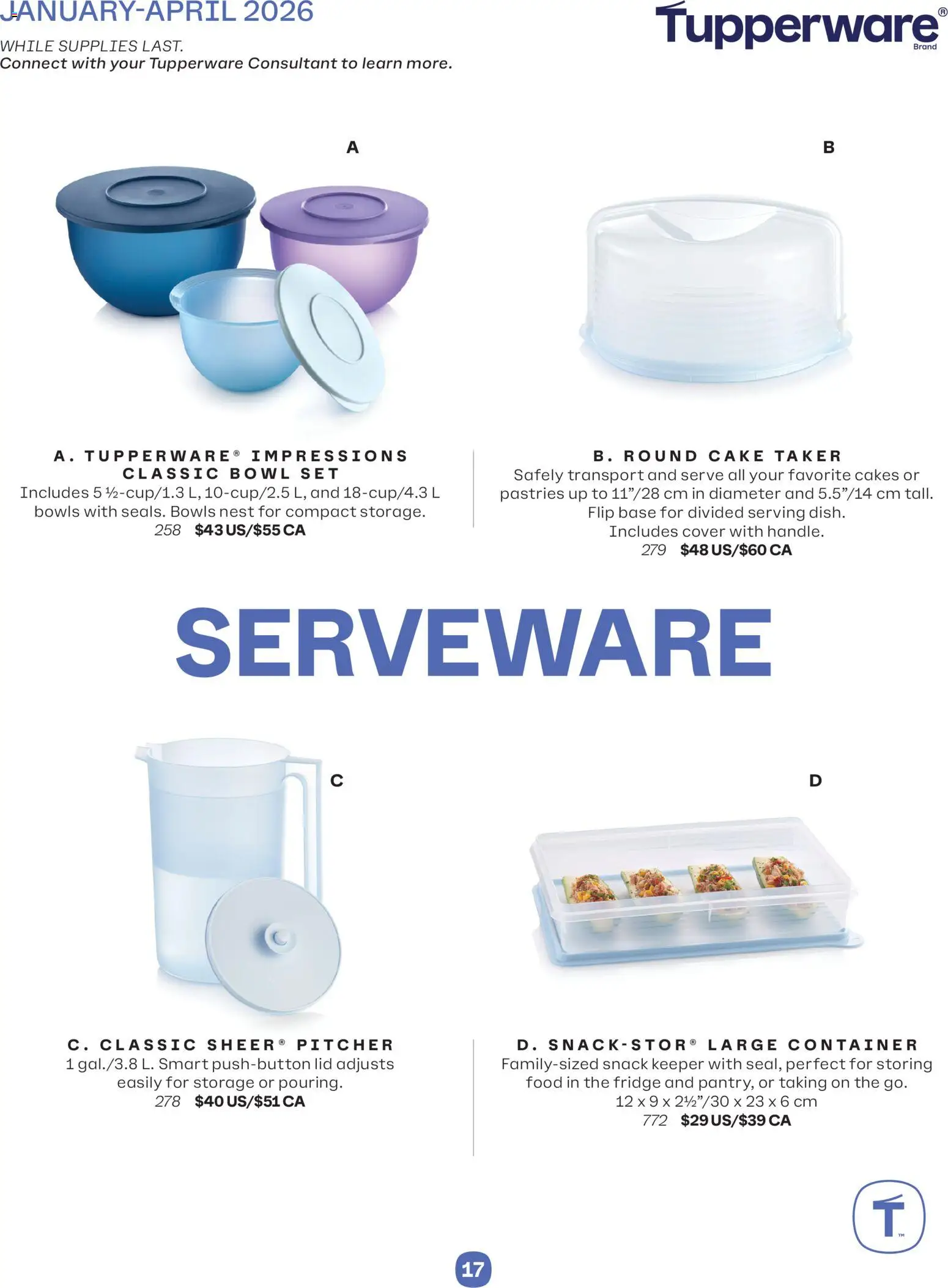 Tupperware flyer - page 17- valid from Jan 1, 2026