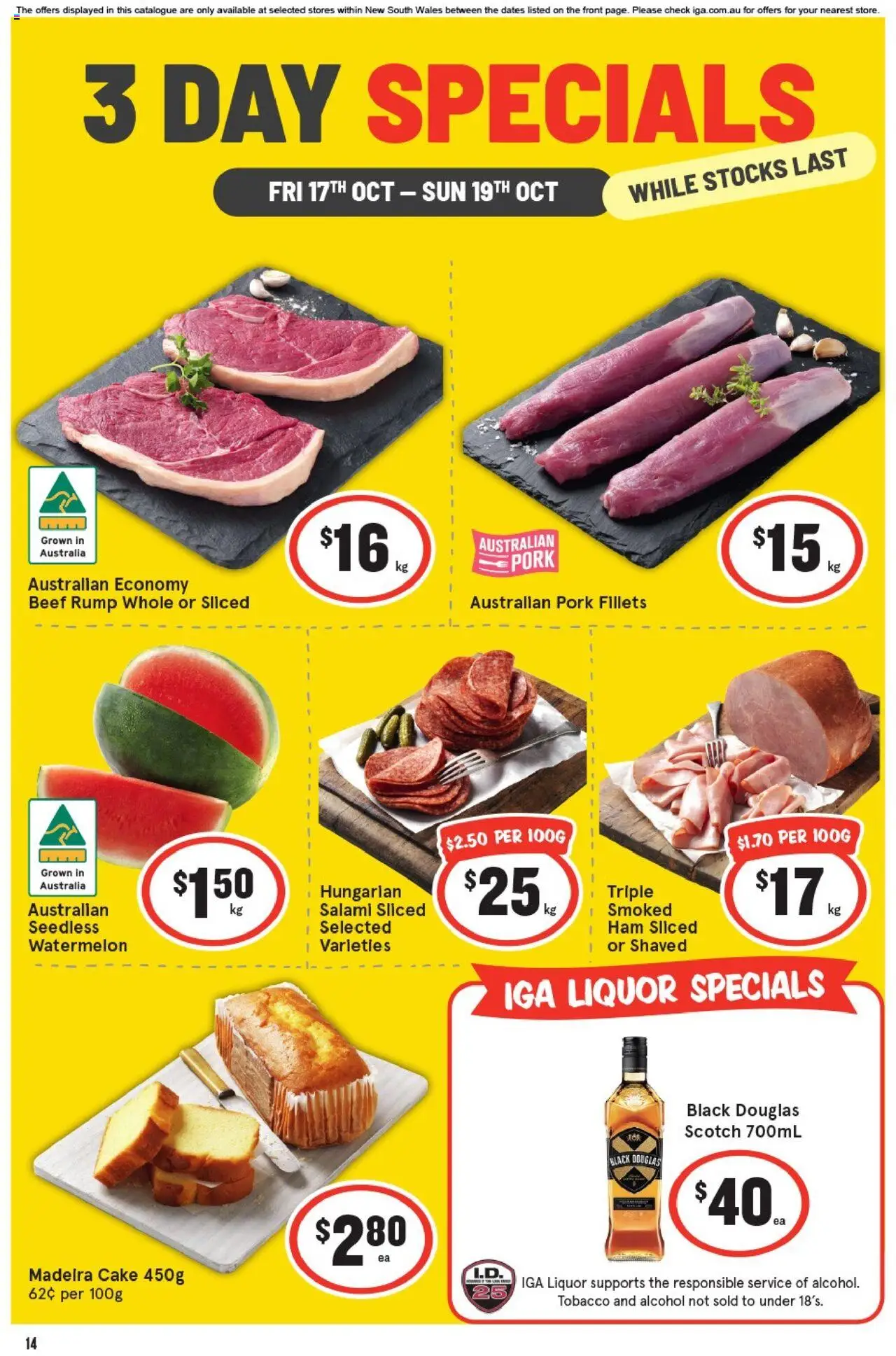 IGA - 3 Day Specials NSW - page 1- valid from 17/10/2025