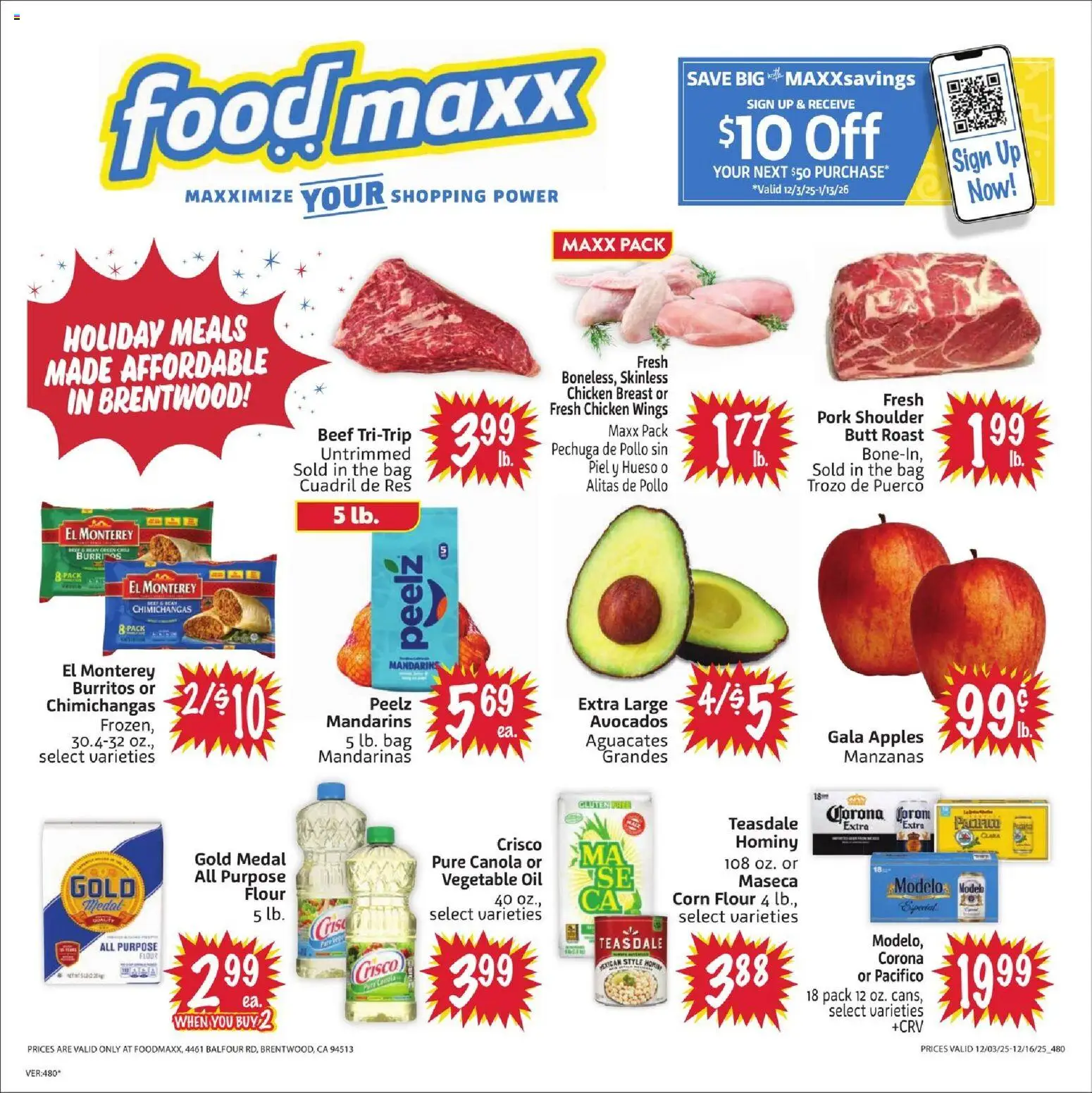 FoodMaxx Weekly Ad - page 1- valid from 12/03/2025
