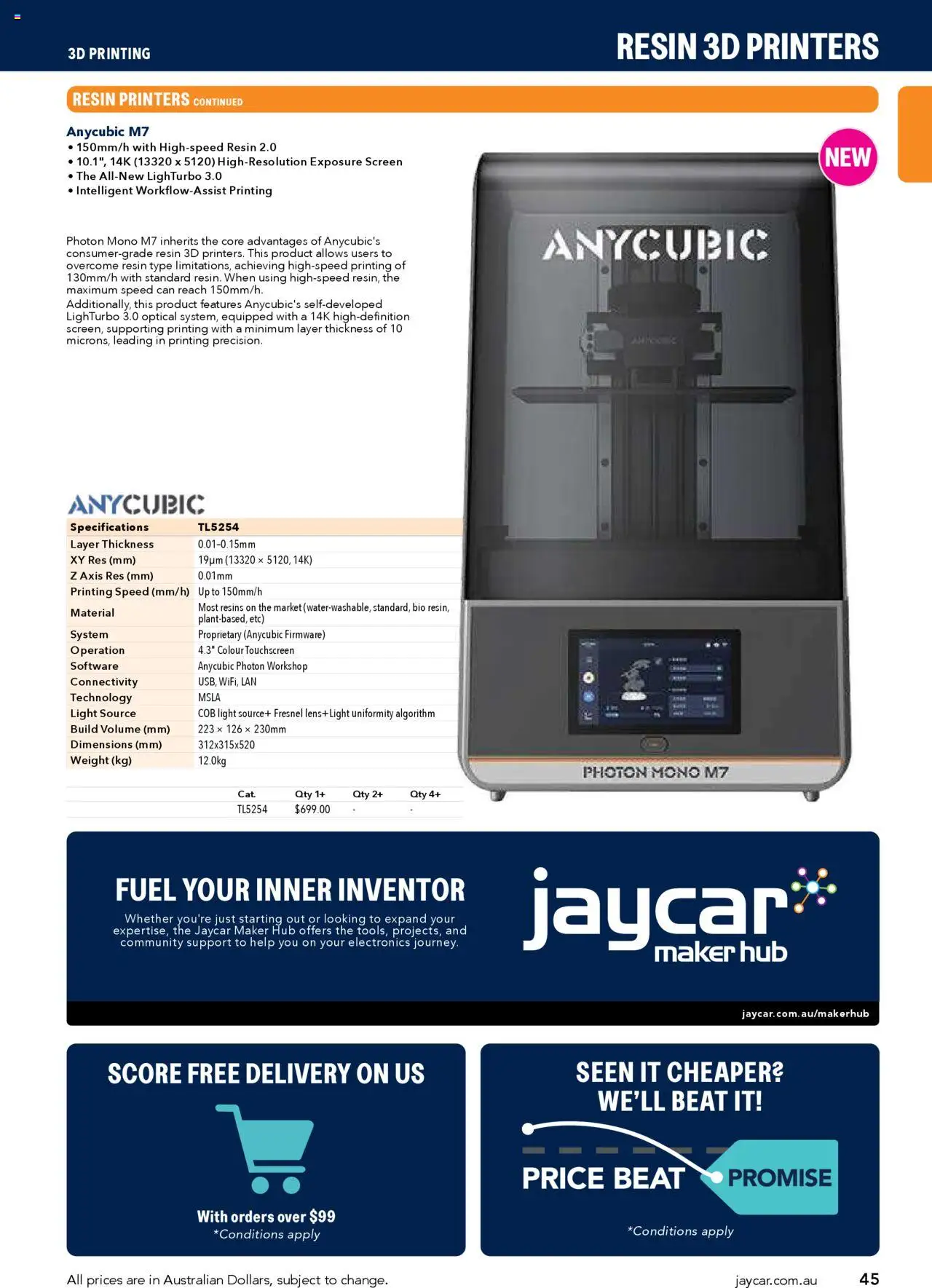 Jaycar Engineering & Scientific Catalogue 2025/2026  - page 45- valid from 09/07/2025