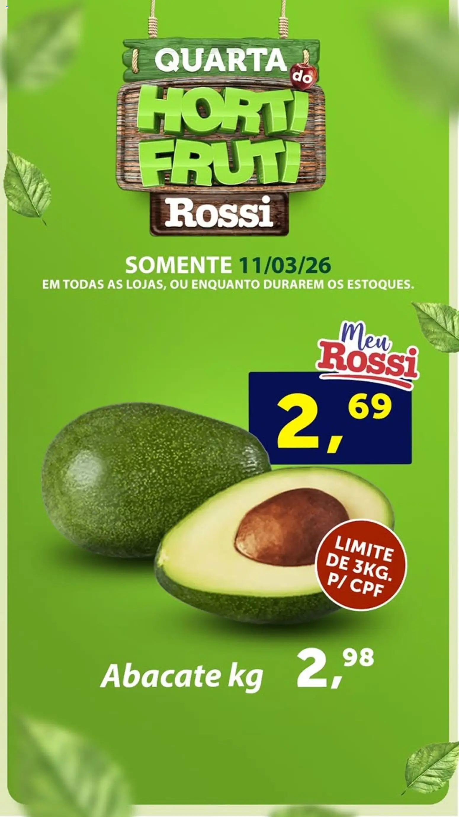 Rossi Supermercados - Ofertas da semana - página 1- válido a partir de 11/03/2026
