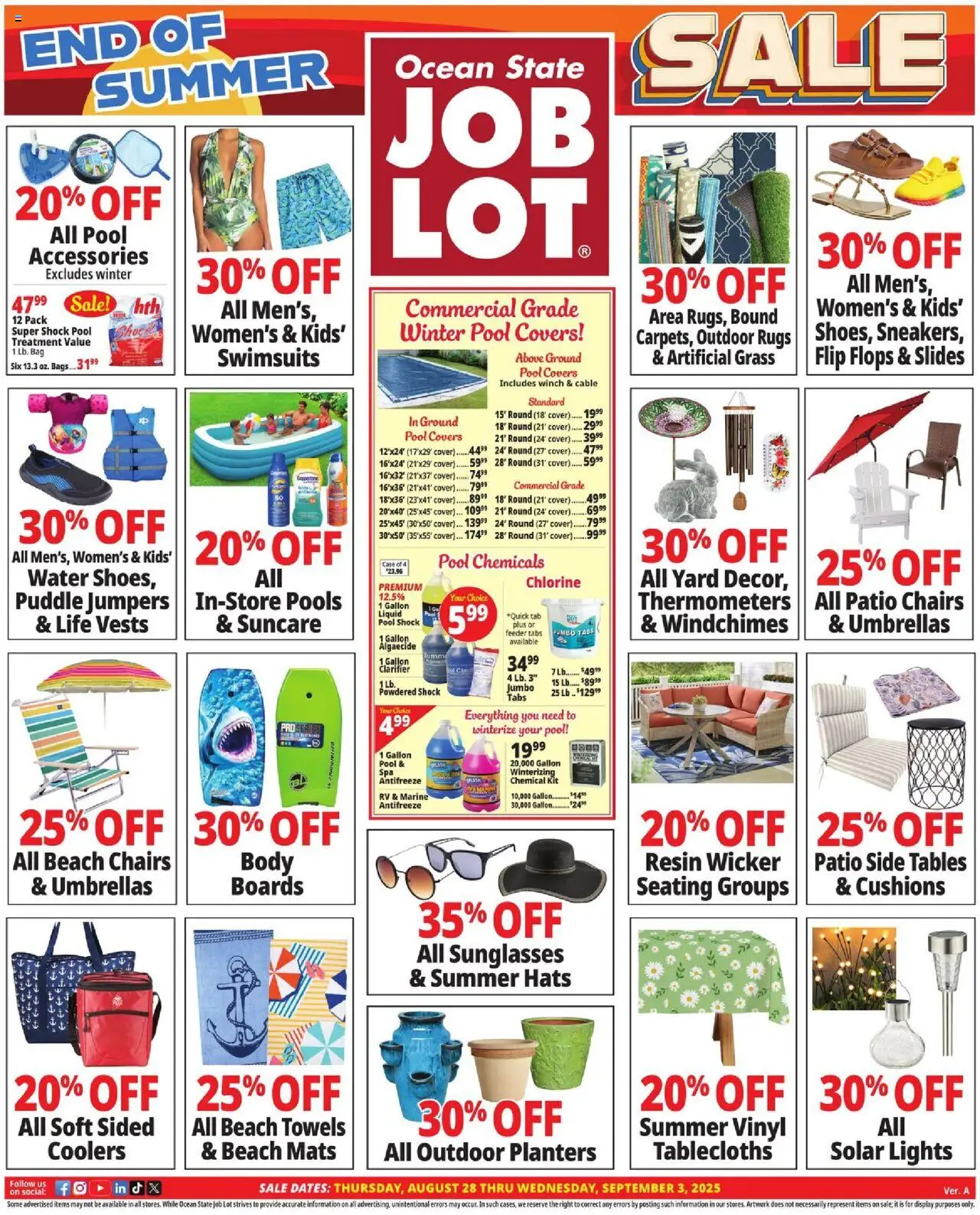Ocean State Job Lot Weekly Ad - page 1- valid from 08/28/2025