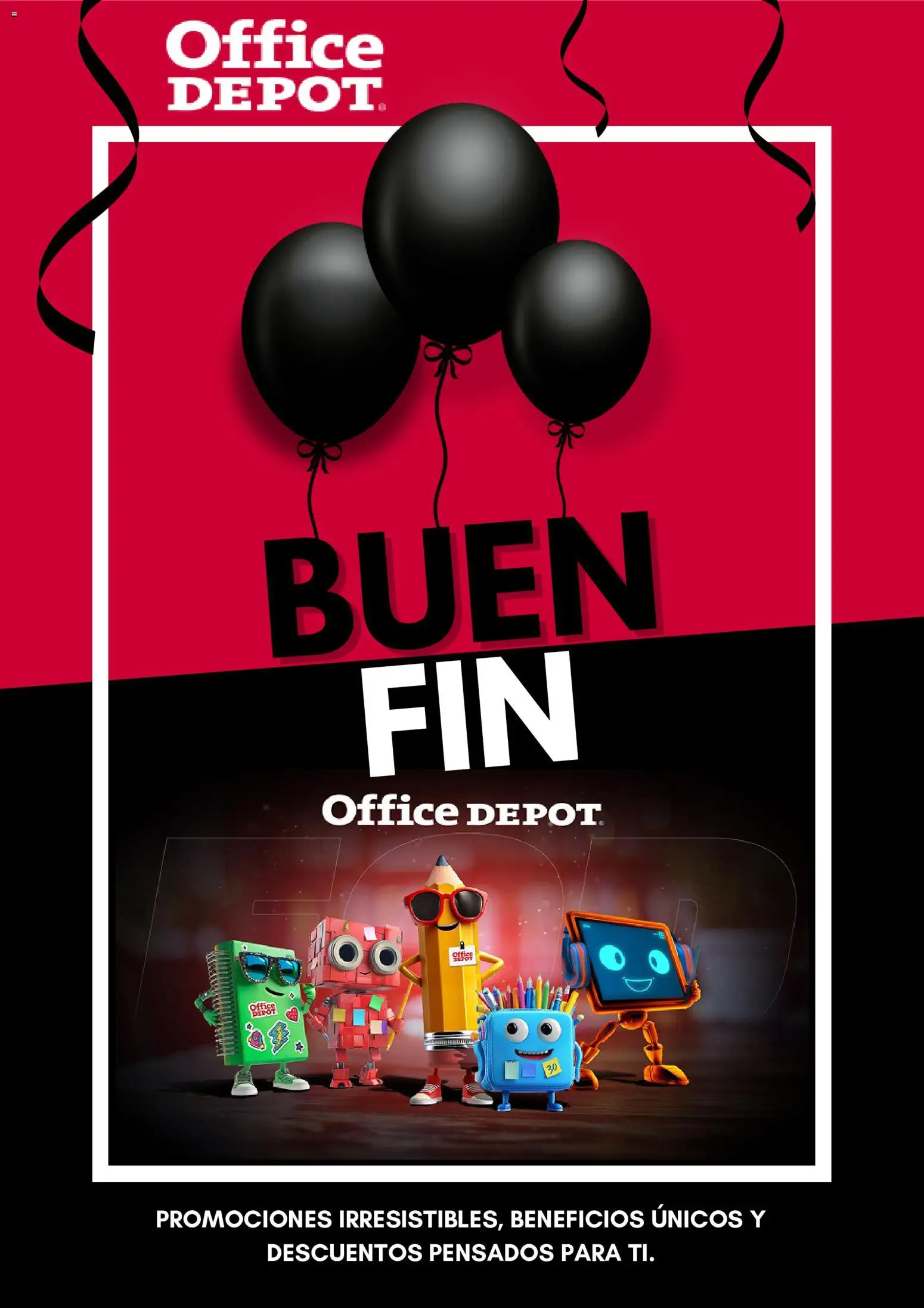 Office Depot Buen Fin aviso - página 1- válido desde 23/10/2025