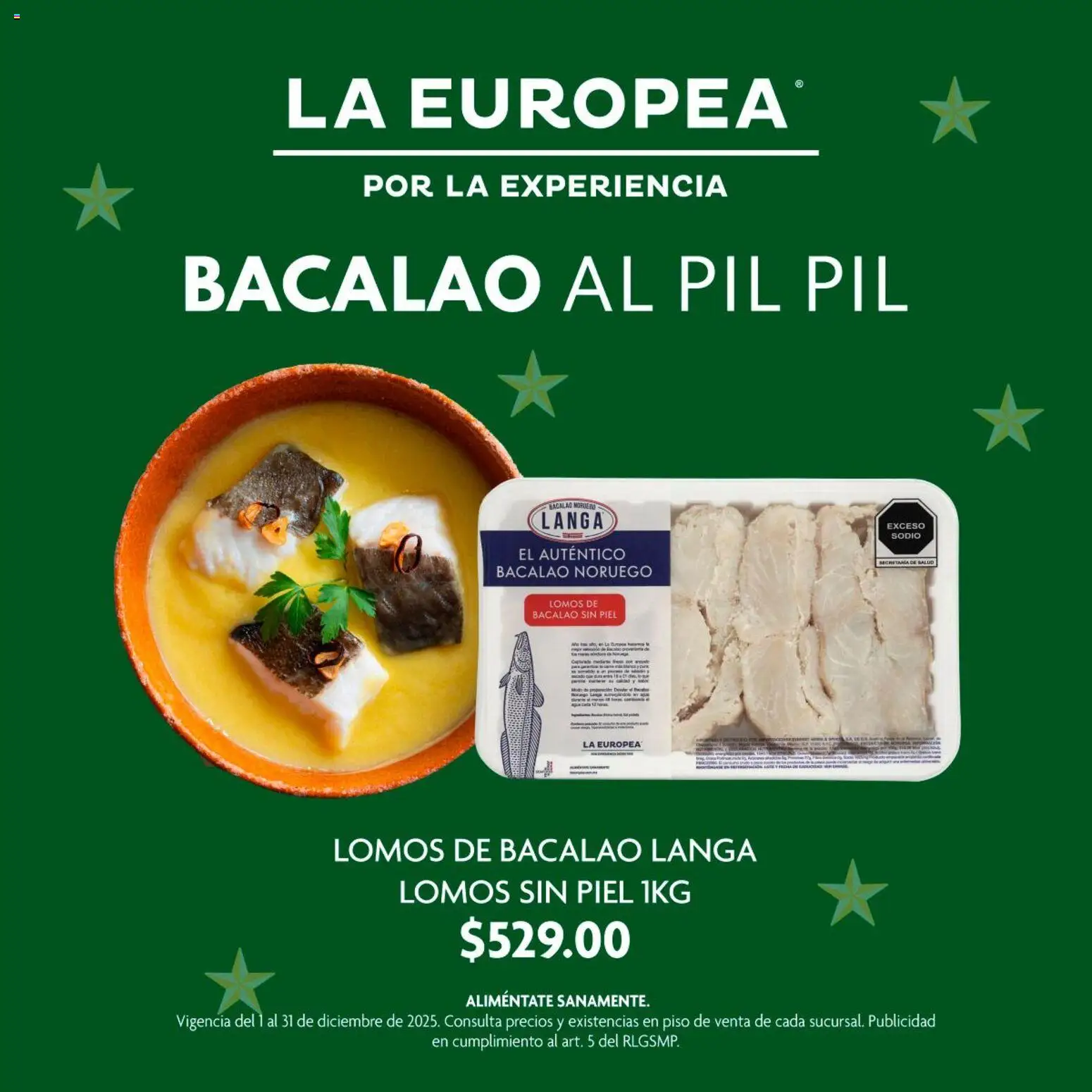 La Europea catálogo Bacalao noruego Langa  - página 1- válido desde 01/12/2025