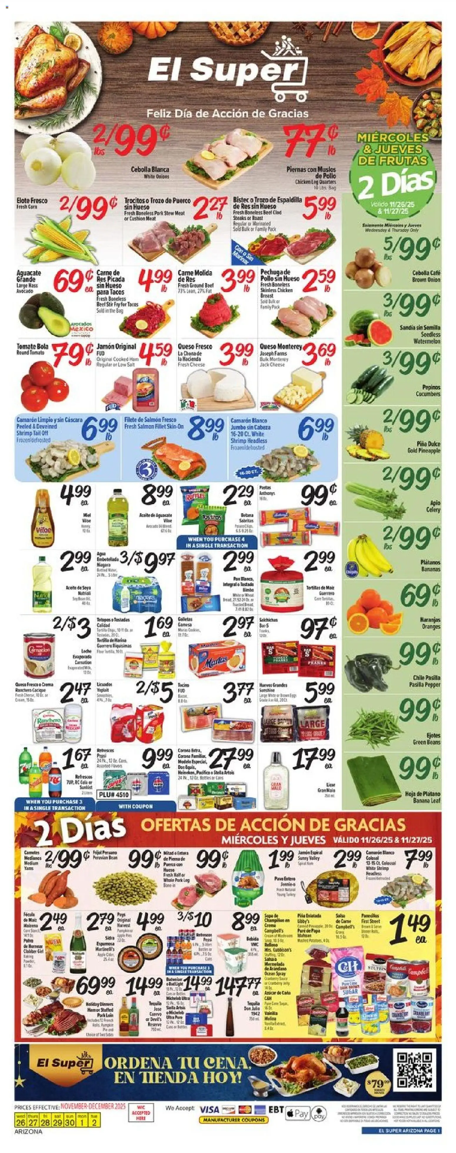 El Super Weekly Ad - AK - page 1- valid from 11/26/2025