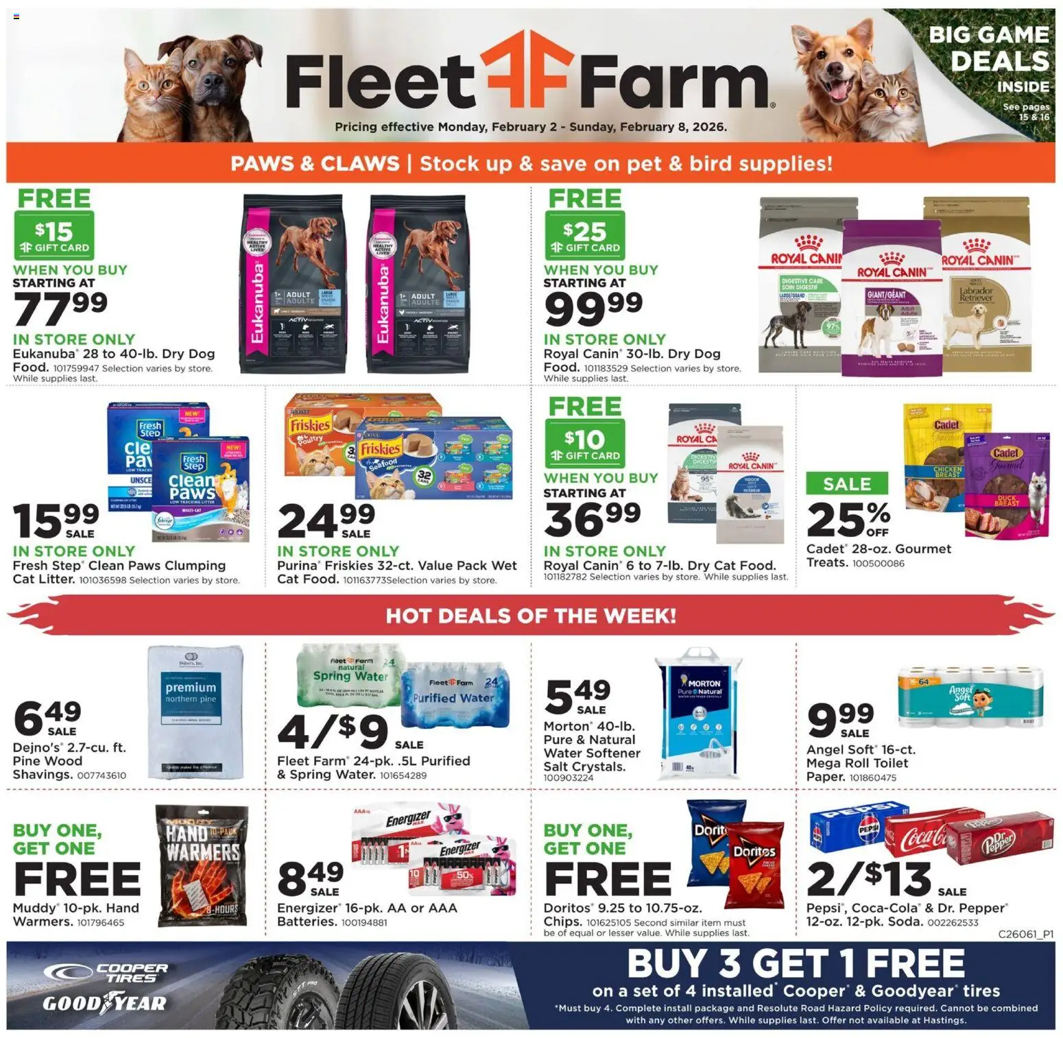 Mills Fleet Farm Weekly Ad - page 1- valid from 02/02/2026