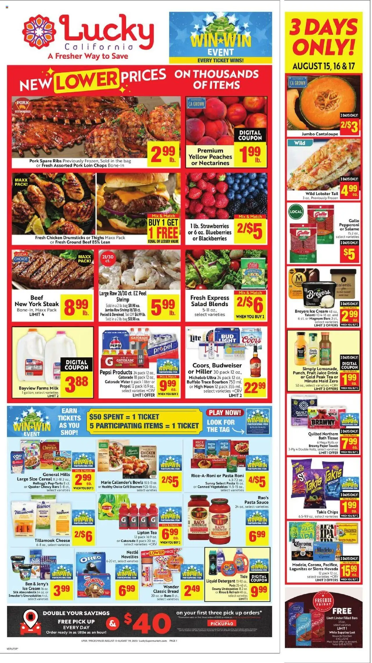 Lucky Supermarkets Weekly - AK - page 1- valid from 08/13/2025