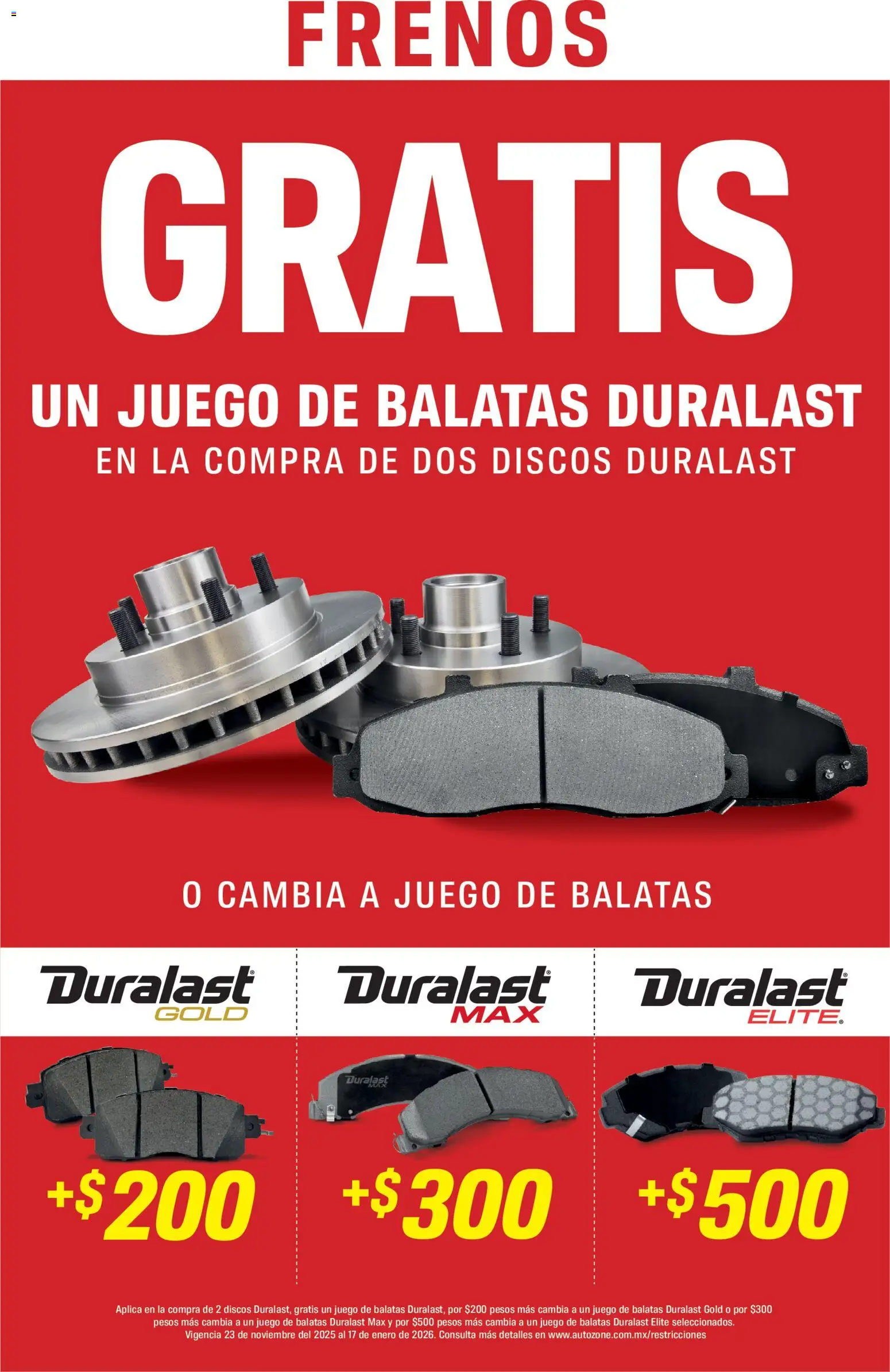 AutoZone catálogo - página 1- válido desde 04/01/2026