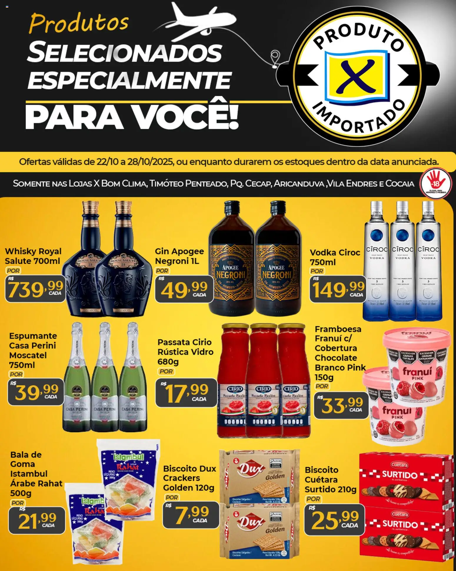 X Supermercados - Ofertas Especiais de Produtos Importados - página 1- válido a partir de 22/10/2025
