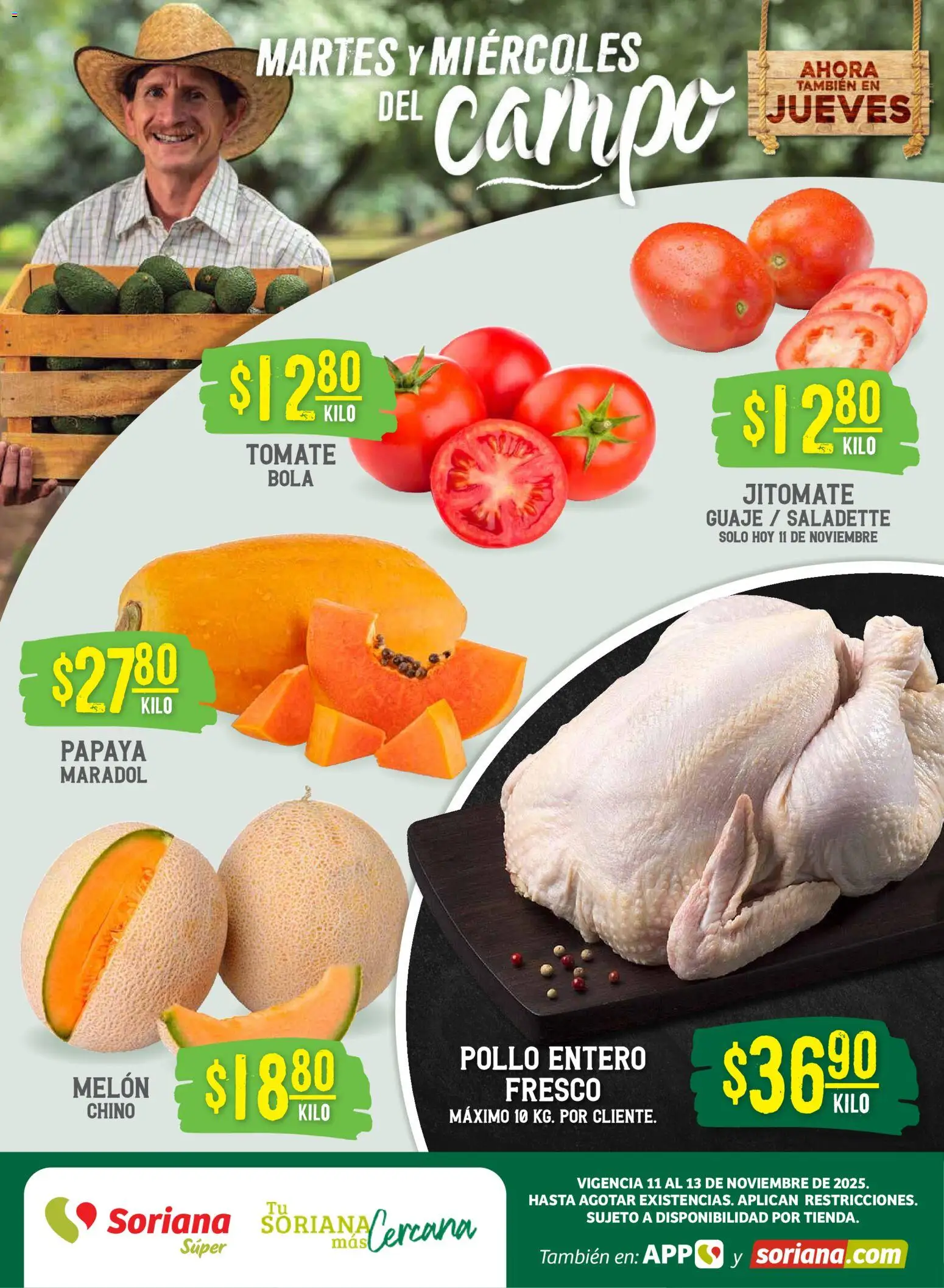 Soriana - Martes y Miércoles del Campo Súper: Saltillo y Torreón - página 1- válido desde 11/11/2025