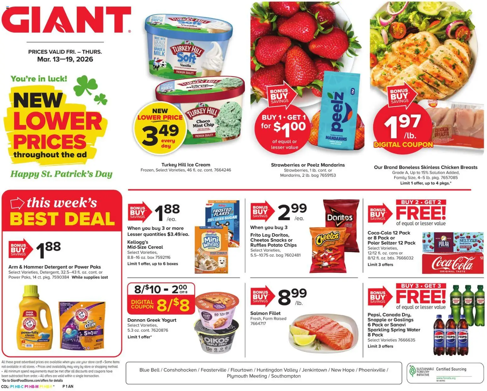 Giant Weekly Ad - page 1- valid from 03/13/2026