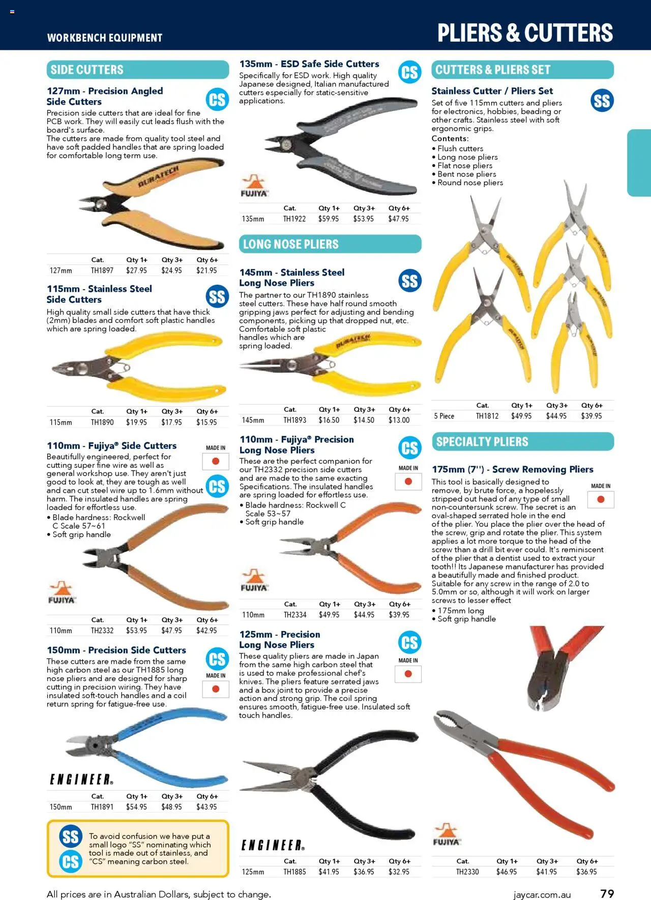 Jaycar Engineering & Scientific Catalogue 2025/2026  - page 79- valid from 09/07/2025