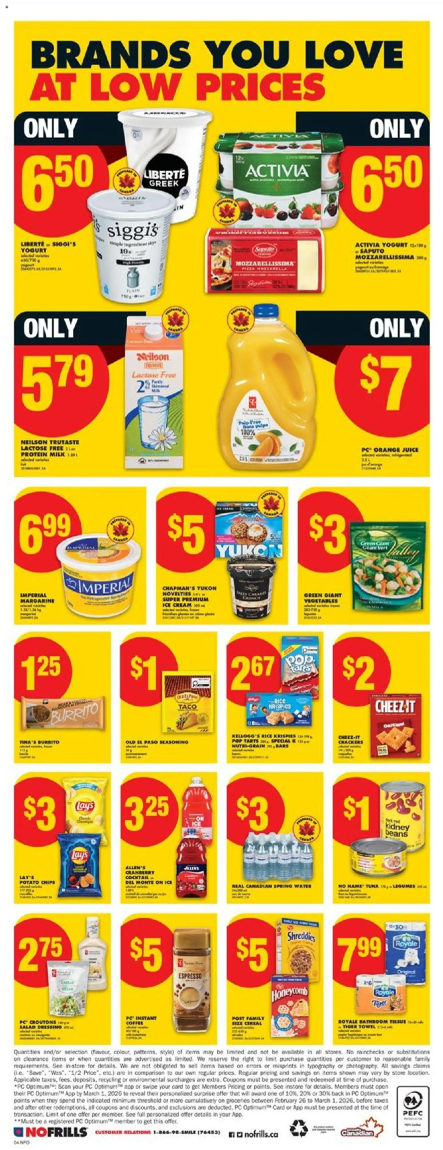 No Frills weekly flyer / circulaire - page 4- valid from Feb 26, 2026