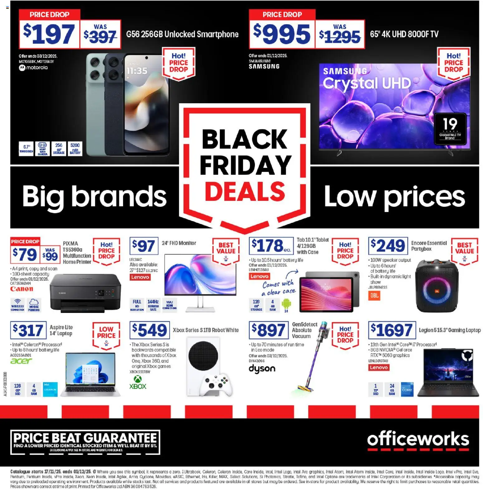 Officeworks Black Friday - page 1- valid from 17/11/2025