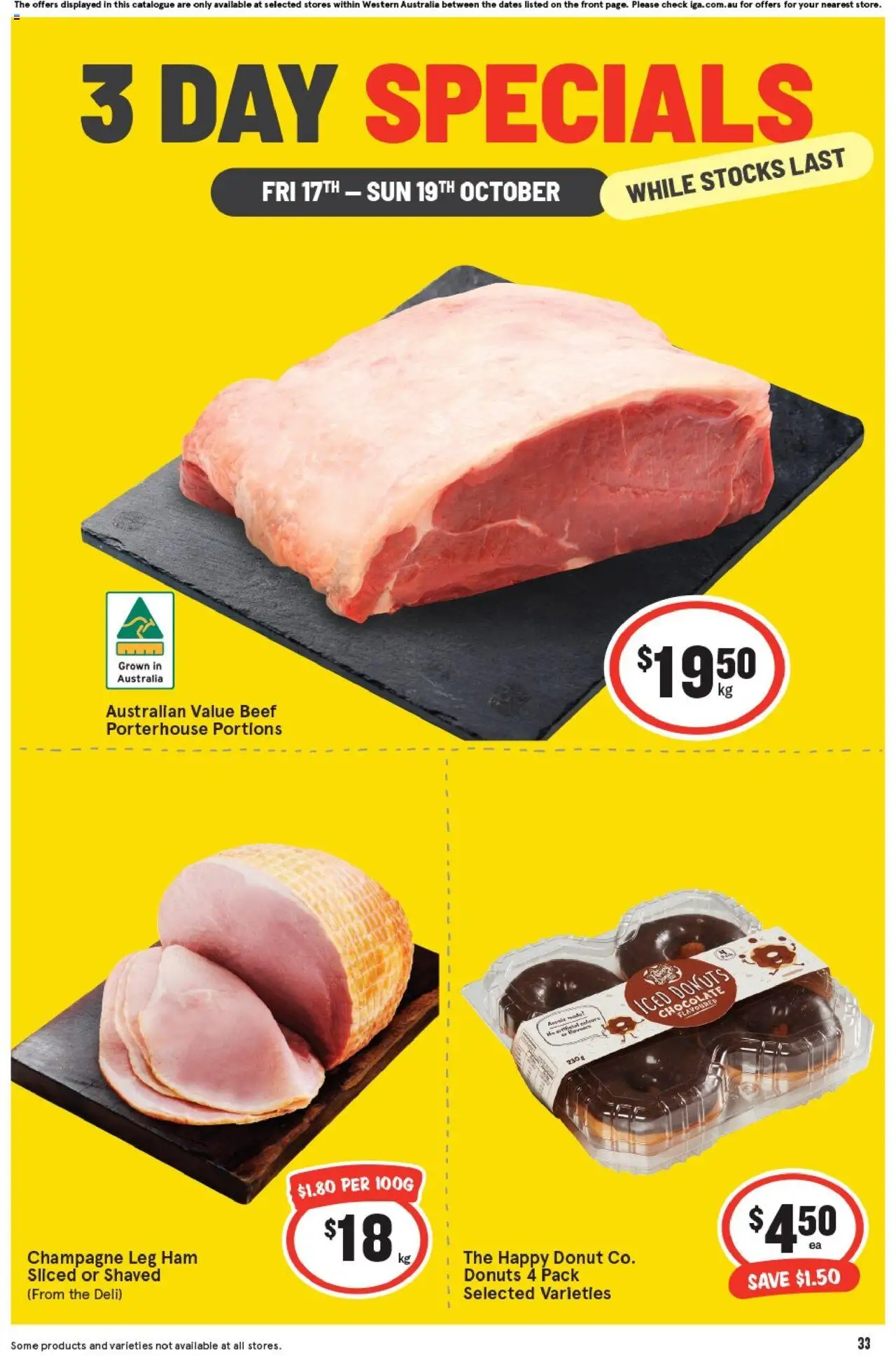 IGA - 3 Day Specials WA - page 1- valid from 17/10/2025