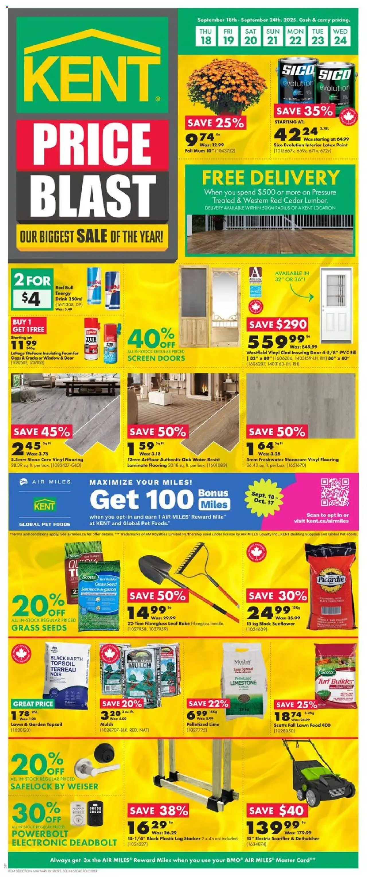 Kent weekly flyer / circulaire - page 1- valid from Sep 18, 2025