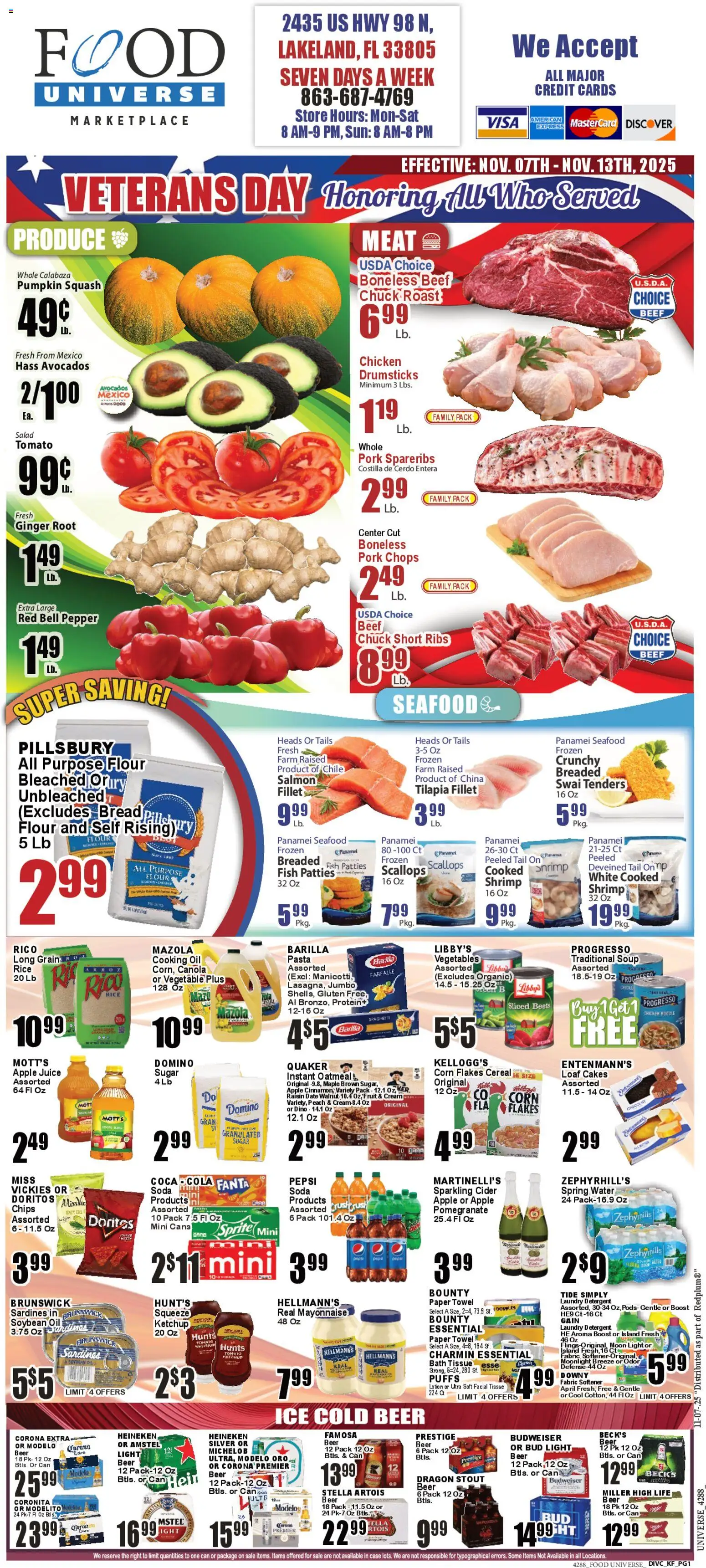 Food Universe Weekly Ad - page 1- valid from 11/07/2025
